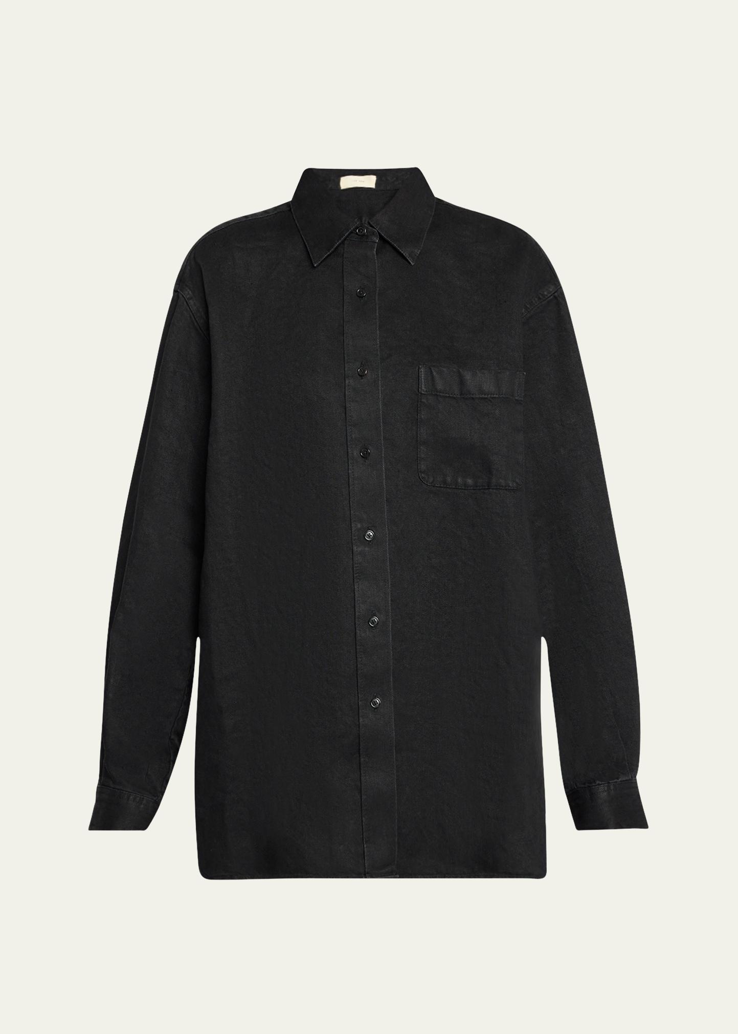 新品 THE ROW 25SS NESSON SHIRT 0 国内正規品 The Row Nesson Oversized Linen Button-Down Shirt - Bergdorf Goodman