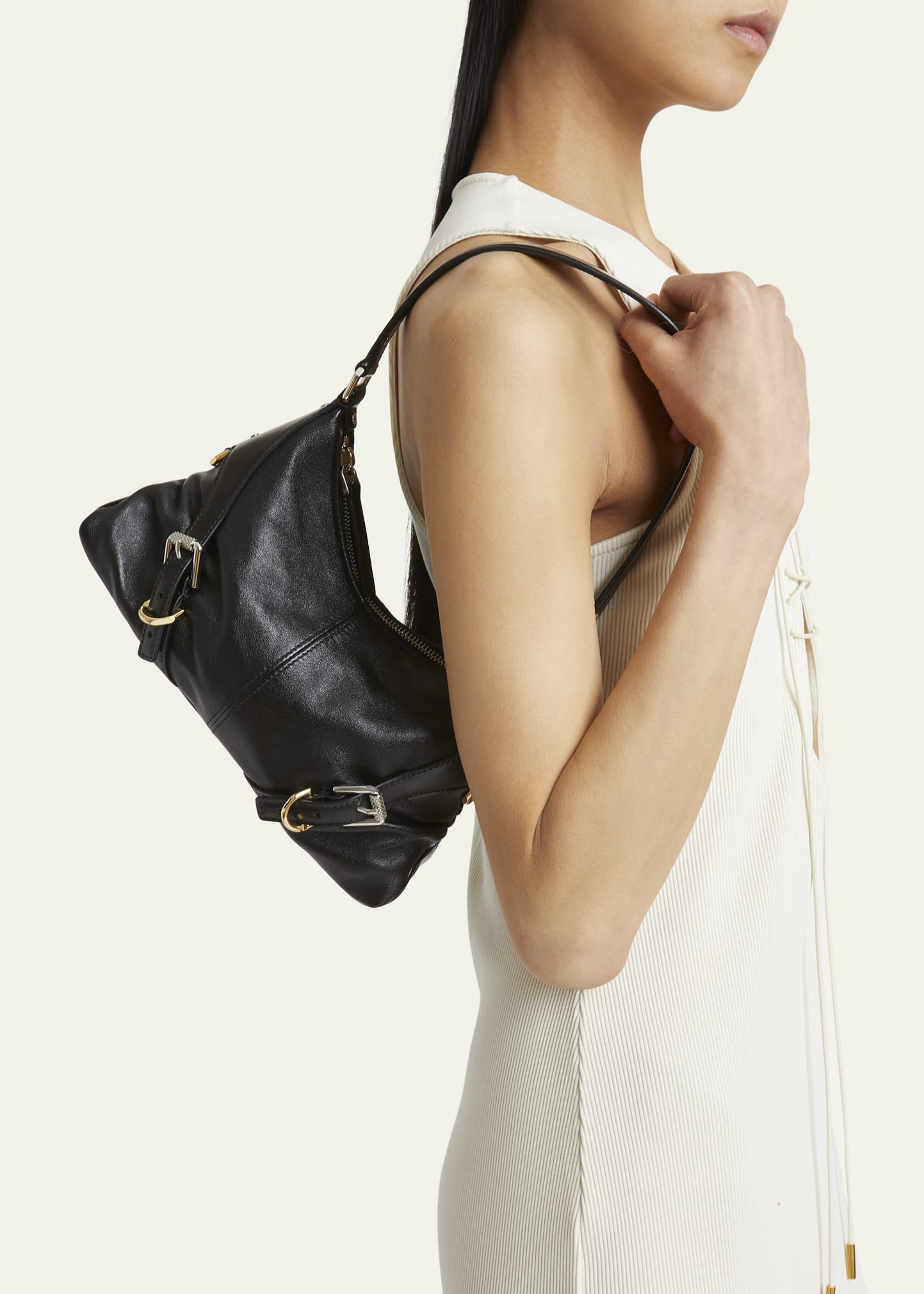 Givenchy Voyou Harness Shoulder Bag in Shiny Leather