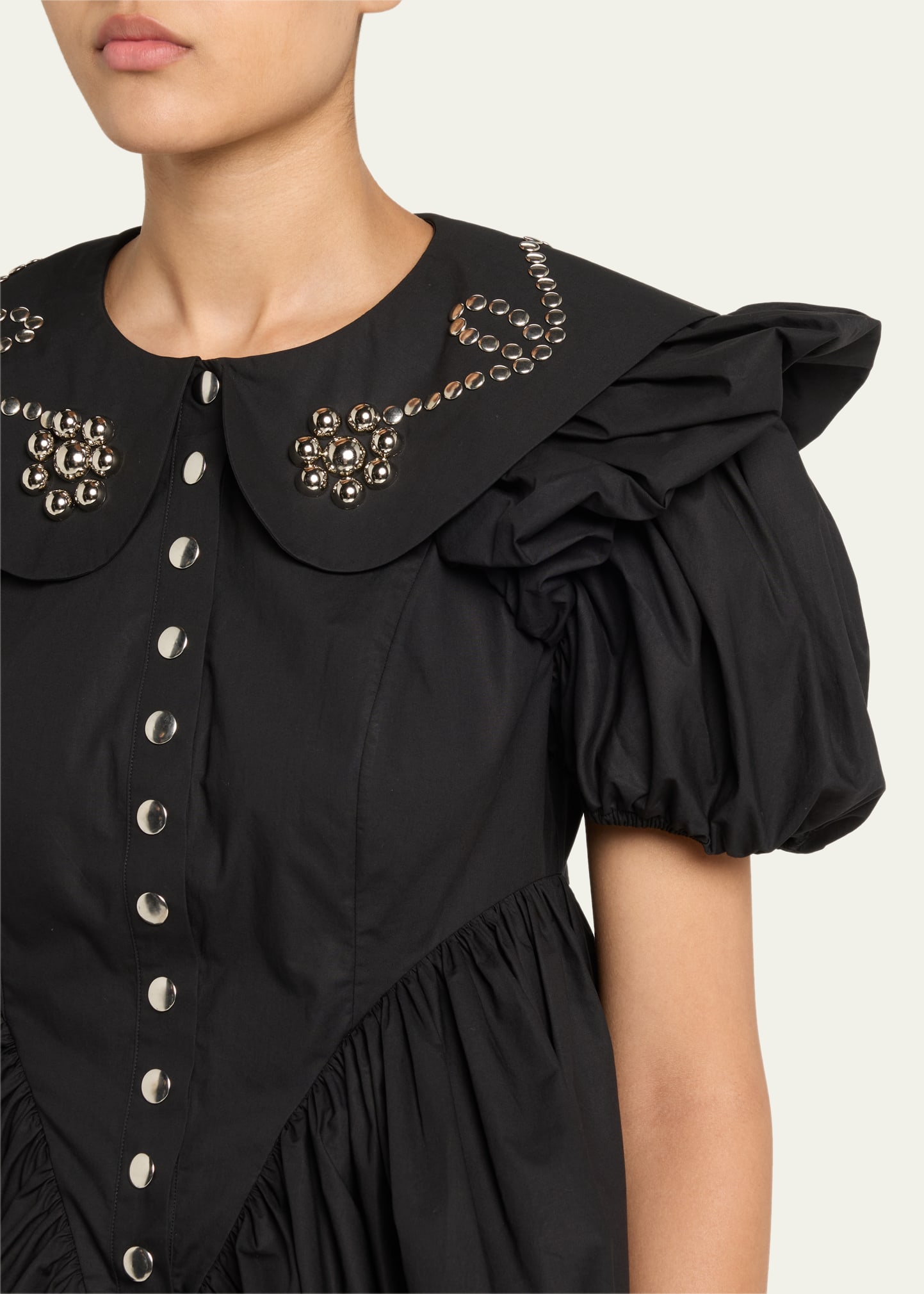 Chopova Lowena Lasso Studded Flounce Blouse - Bergdorf Goodman