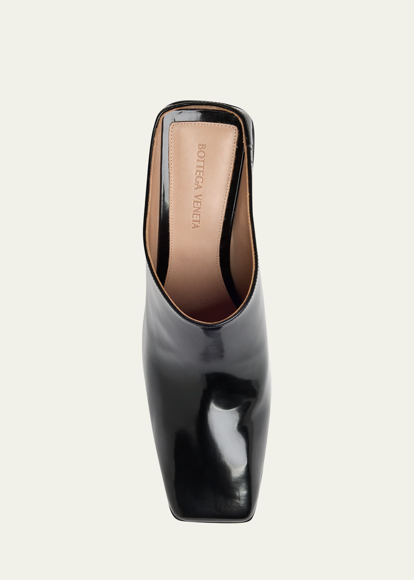 Bottega Veneta Okinawa Leather Square-Toe Mules - Bergdorf Goodman