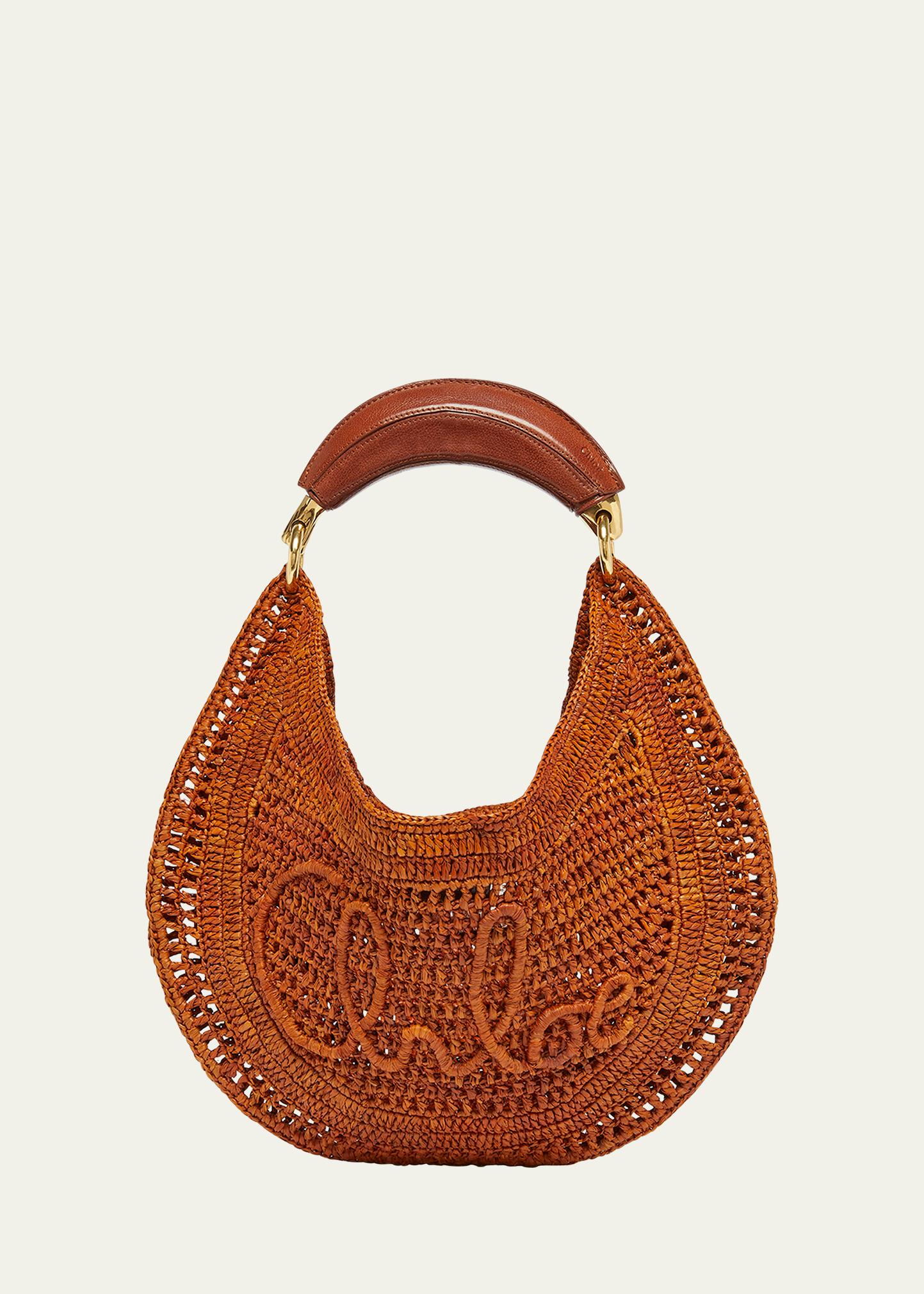 Chloe Summer Banana Top-Handle Bag in Crochet Fabric - Bergdorf