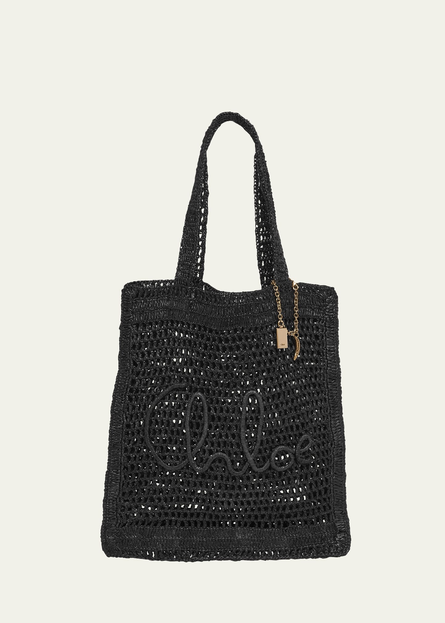 Chloe Summer Banana Tote Bag in Crochet Fabric - Bergdorf