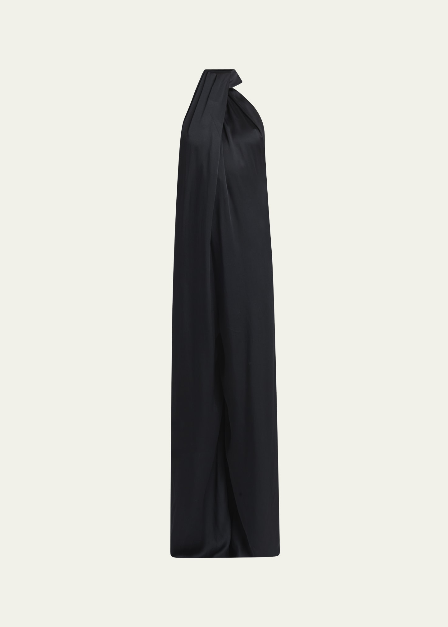 Stella McCartney Envers Draped Satin Halterneck Jumpsuit