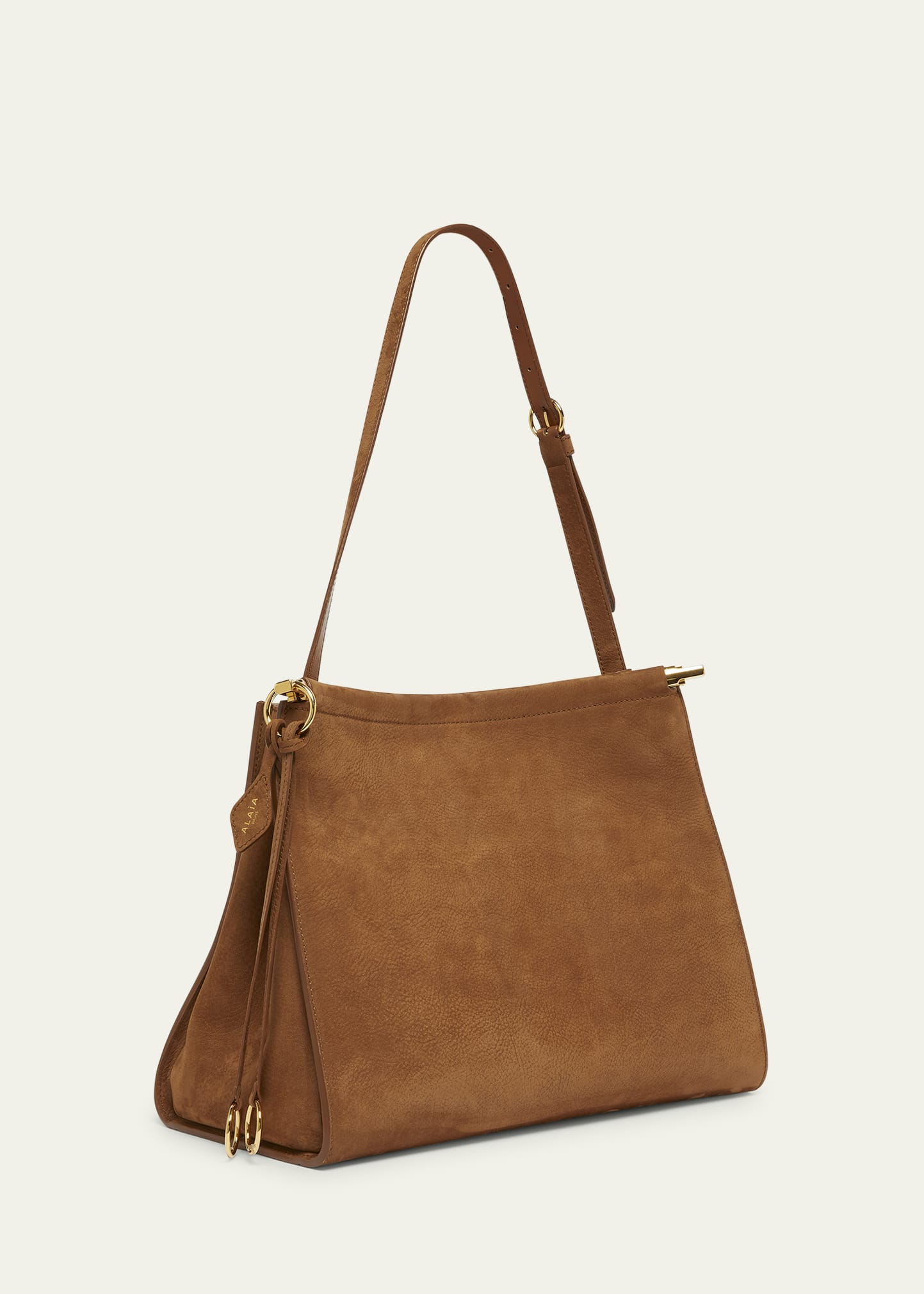 ALAIA Le Click Medium Square Tote Bag in Nubuck Leather - Bergdorf
