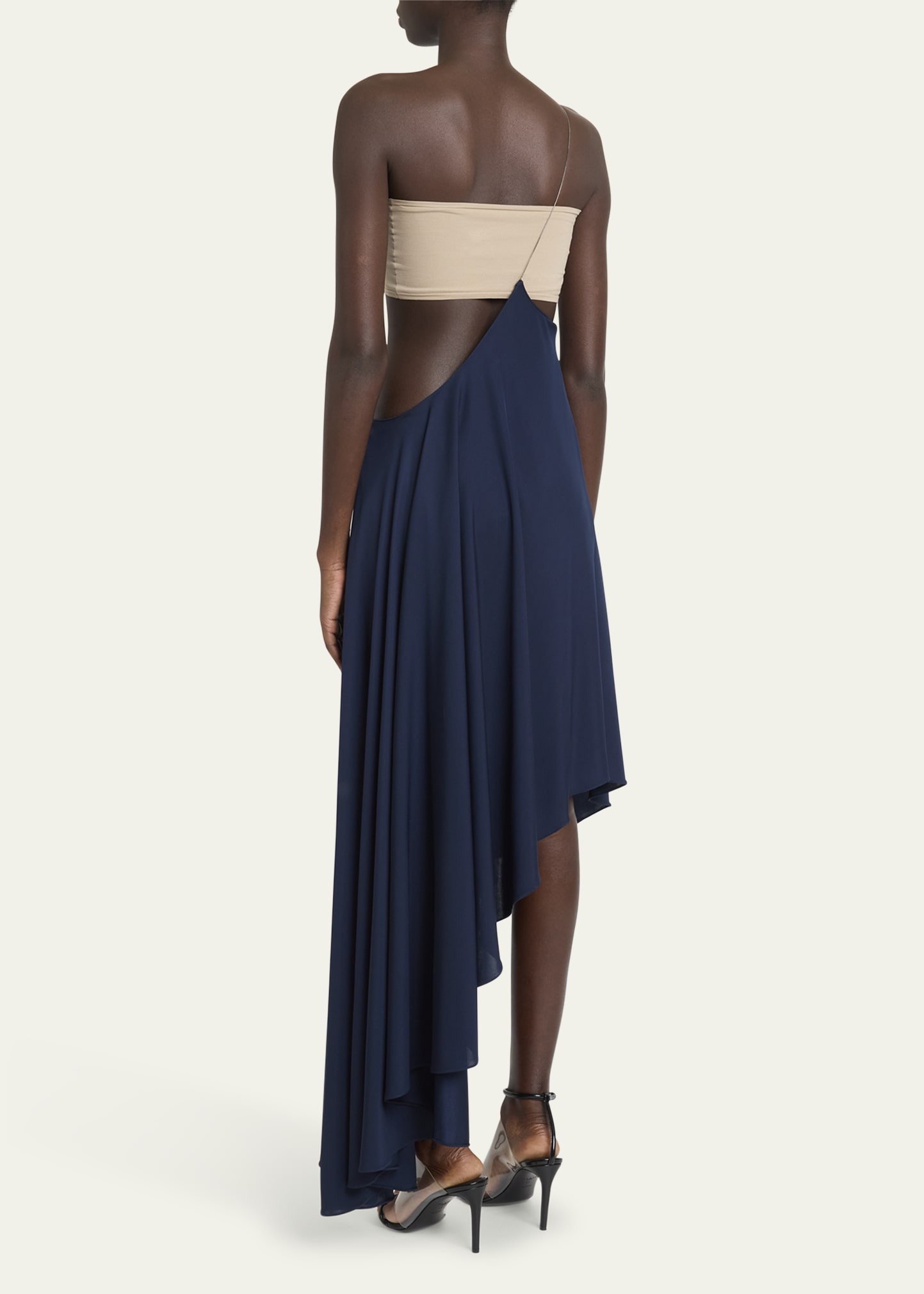 ALAIA Chain Suspender Asymmetric Skirt - Bergdorf Goodman