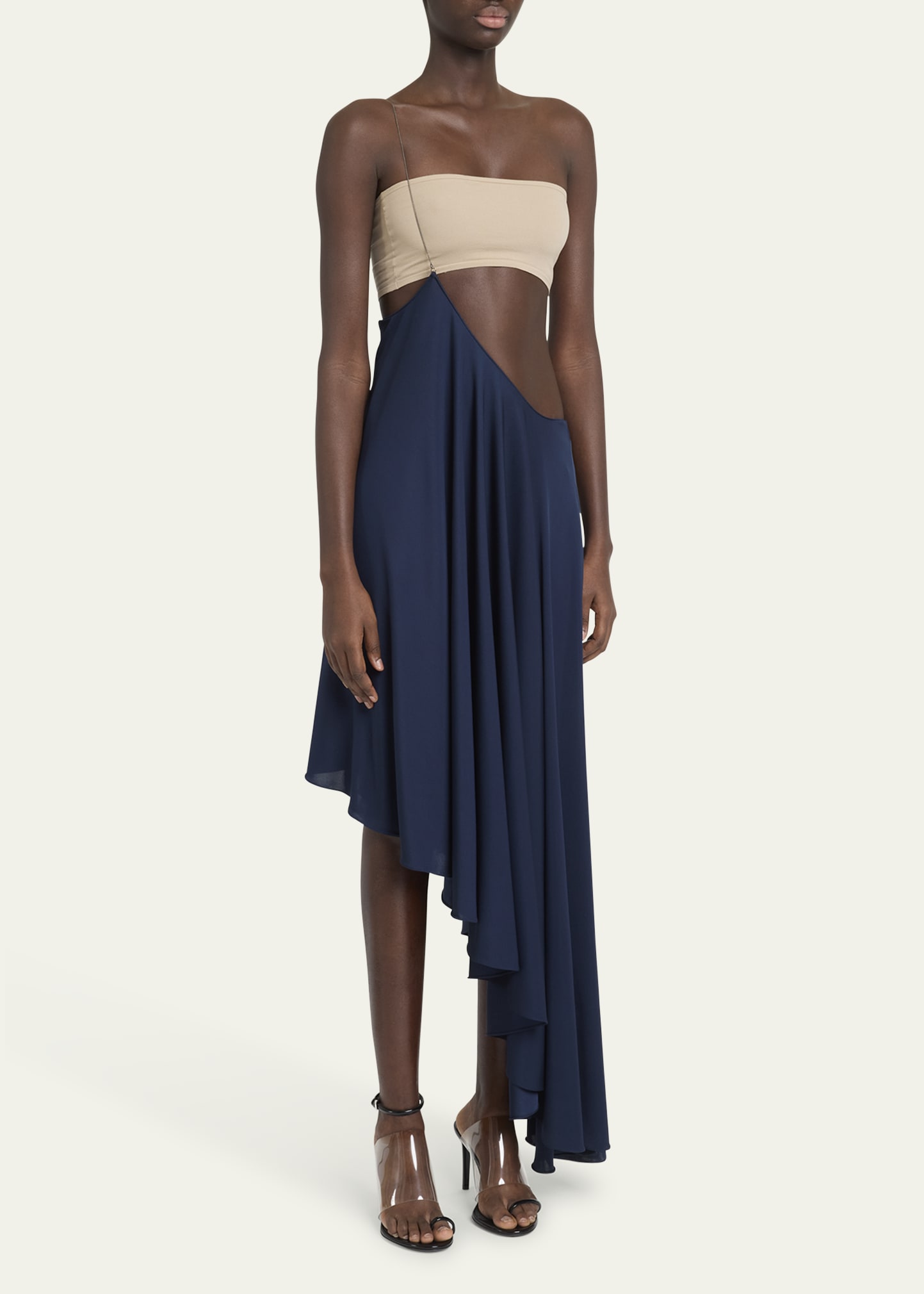 ALAIA Chain Suspender Asymmetric Skirt - Bergdorf Goodman