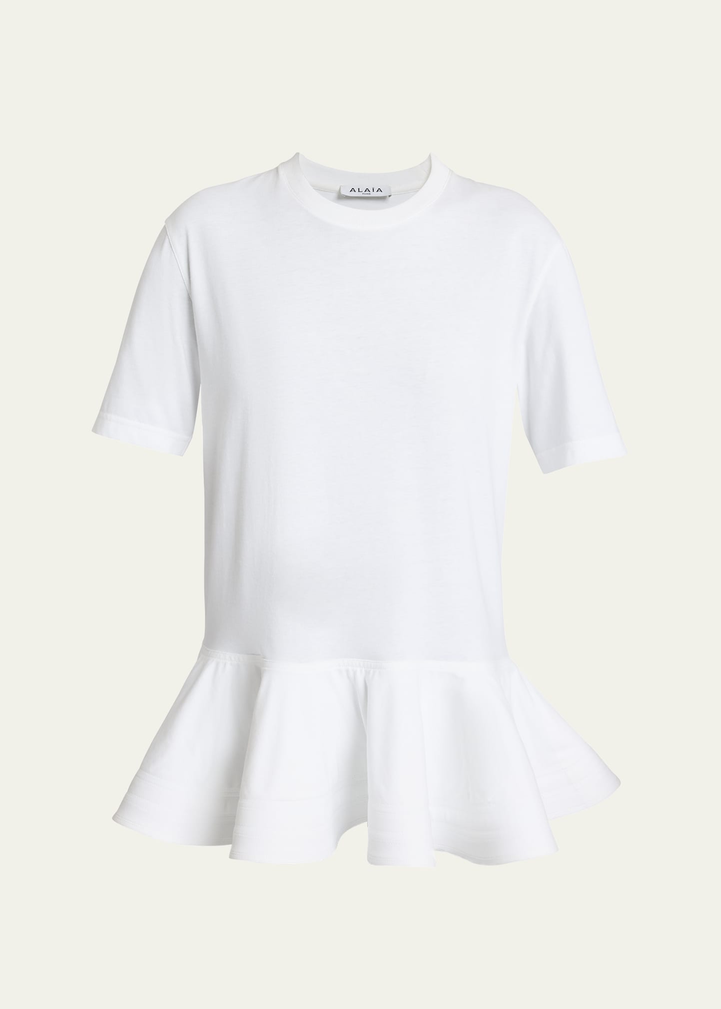 Tシャツ・カットソー Alaia Alaia Peplum T-Shirt ALAIA Short-Sleeve Peplum T-Shirt - Bergdorf Goodman