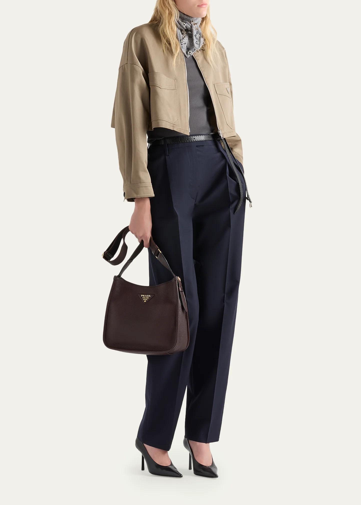 Prada Medium Daino Soft Leather Hobo Crossbody Bag - Bergdorf Goodman