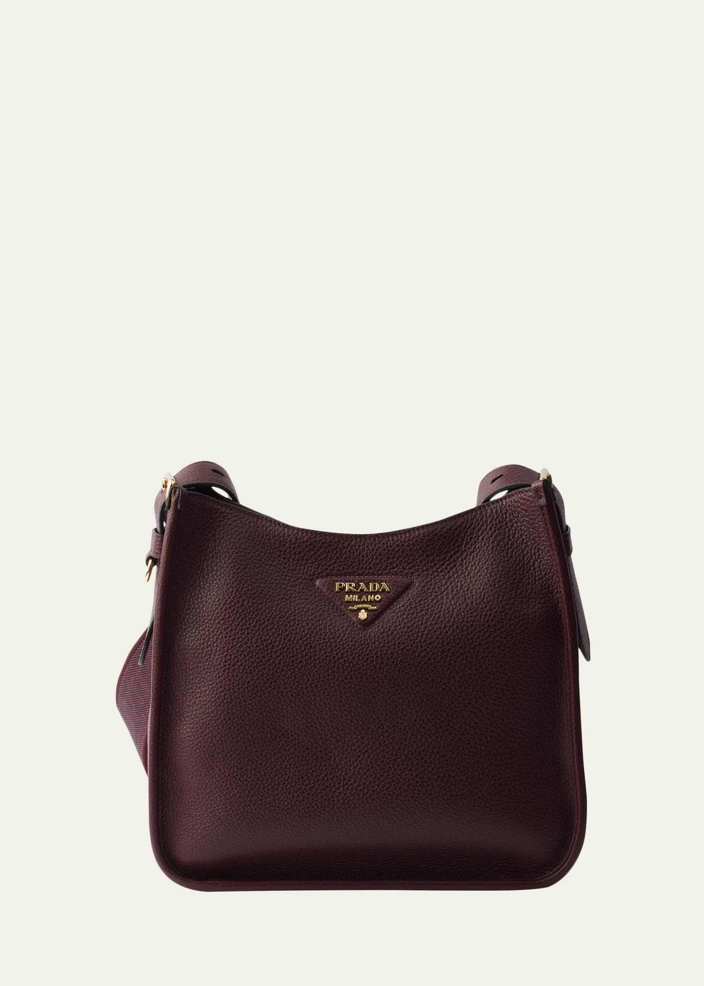Prada Medium Daino Soft Leather Hobo Crossbody Bag - Bergdorf Goodman
