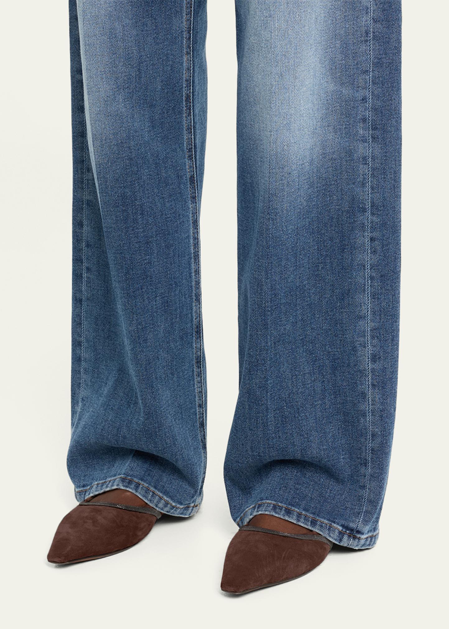 Jean Brunello Cucinelli Monili - Taille 6 (32x28) - Coupe Large Décontractée - Occasion Très Bon État