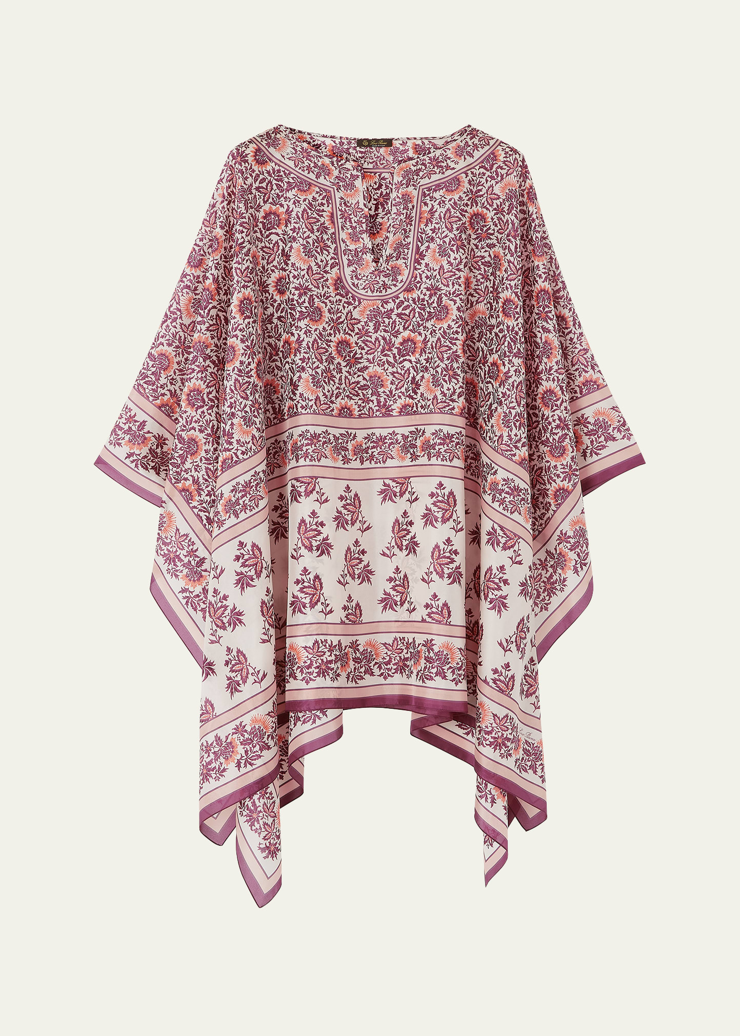 Loro Piana Daniela Flower-Printed Silk Caftan - Bergdorf Goodman