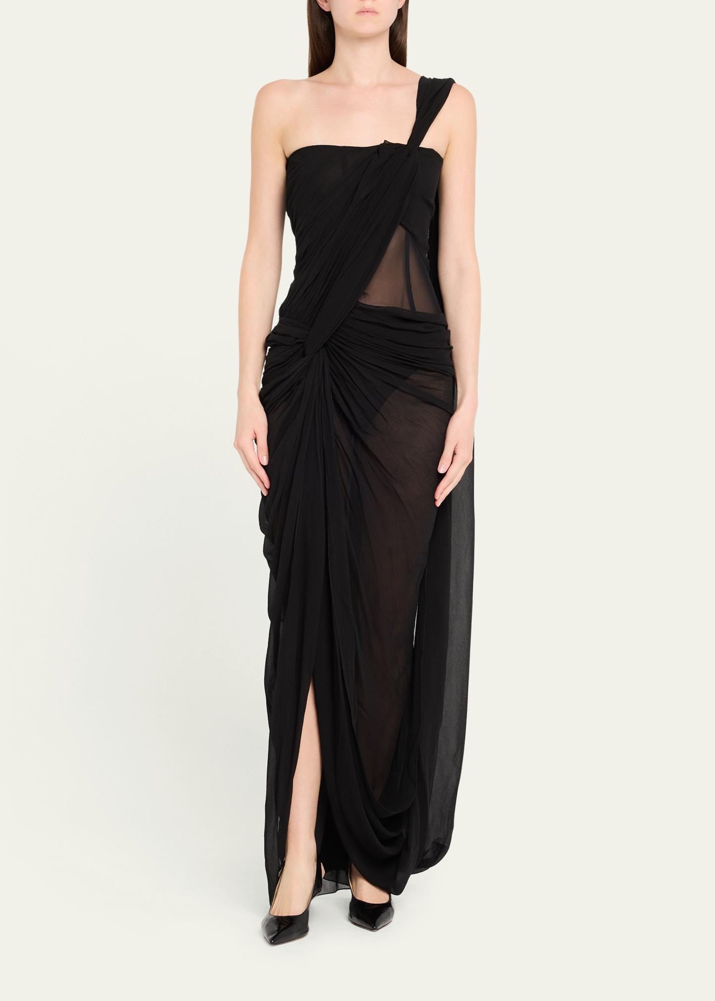 シ*ン様 CRYSTAL ULTIMATE Model Cc. STELLA 2 Stella McCartney Asymmetric Draped Crepon Gown - Bergdorf Goodman