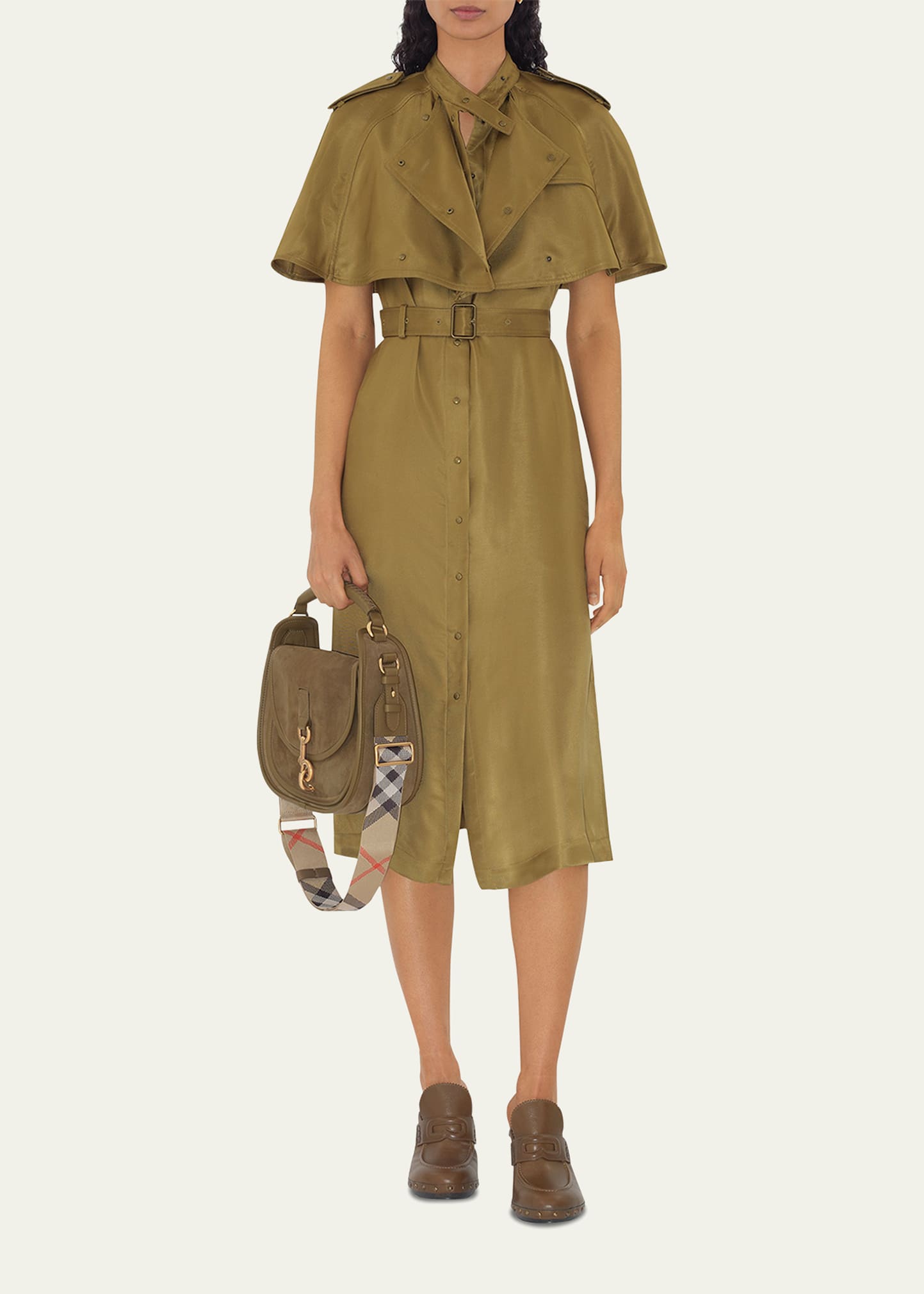 【関税&送料込】Burberry Ivory Trench Dress In Viscose Burberry Ivory Trench Dress In Viscose | Balardi