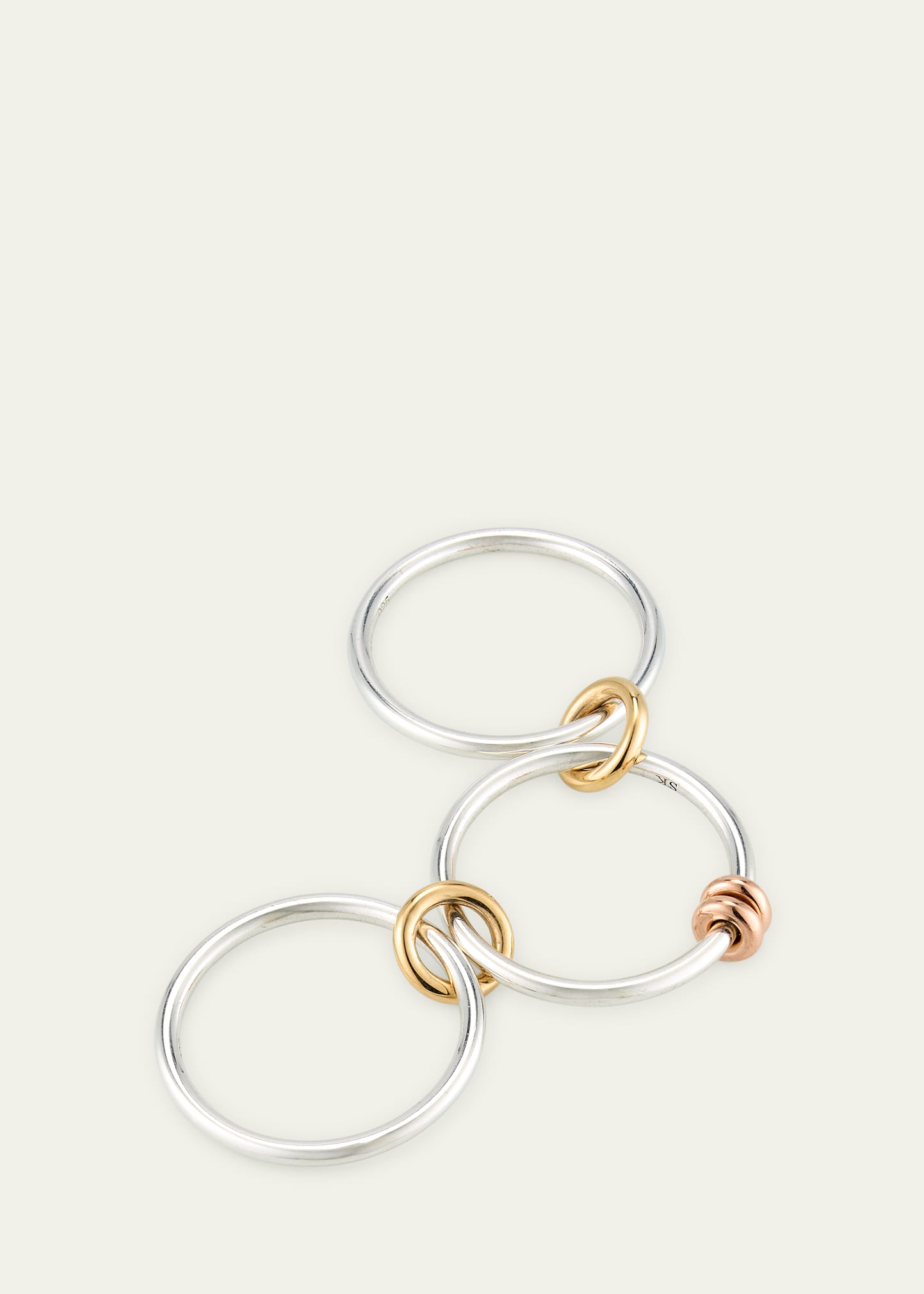 あさ Spinelli Kilcollin ジェミニスリーリンクス Spinelli Kilcollin Acacia SG Three Link Ring in Sterling Silver