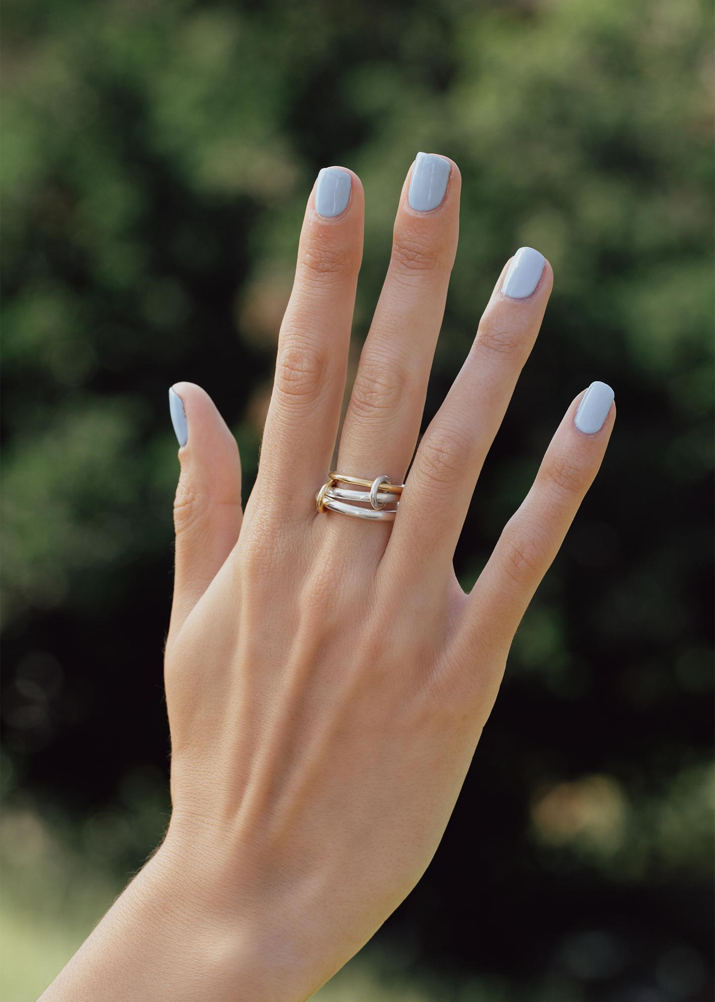 Spinelli Kilcollin Scorpio Silver and Gold Three-Link Ring