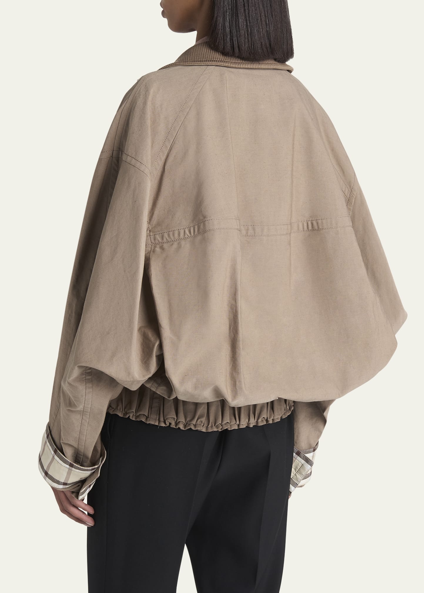 Bottega Veneta Oversized Zip Fluid Cotton Twill Blouson
