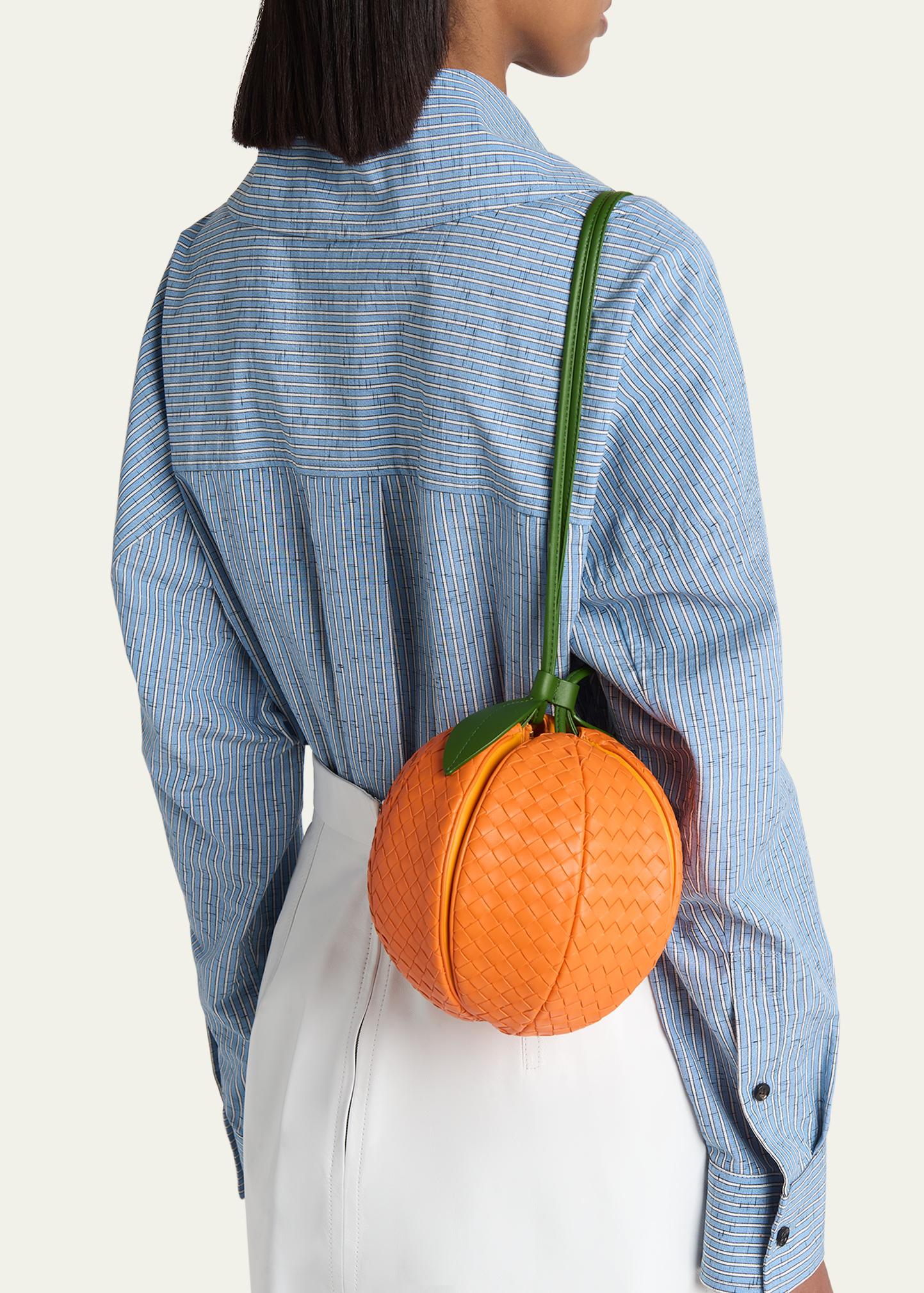 Bottega Veneta Orange Pouch Crossbody Bag - Bergdorf Goodman