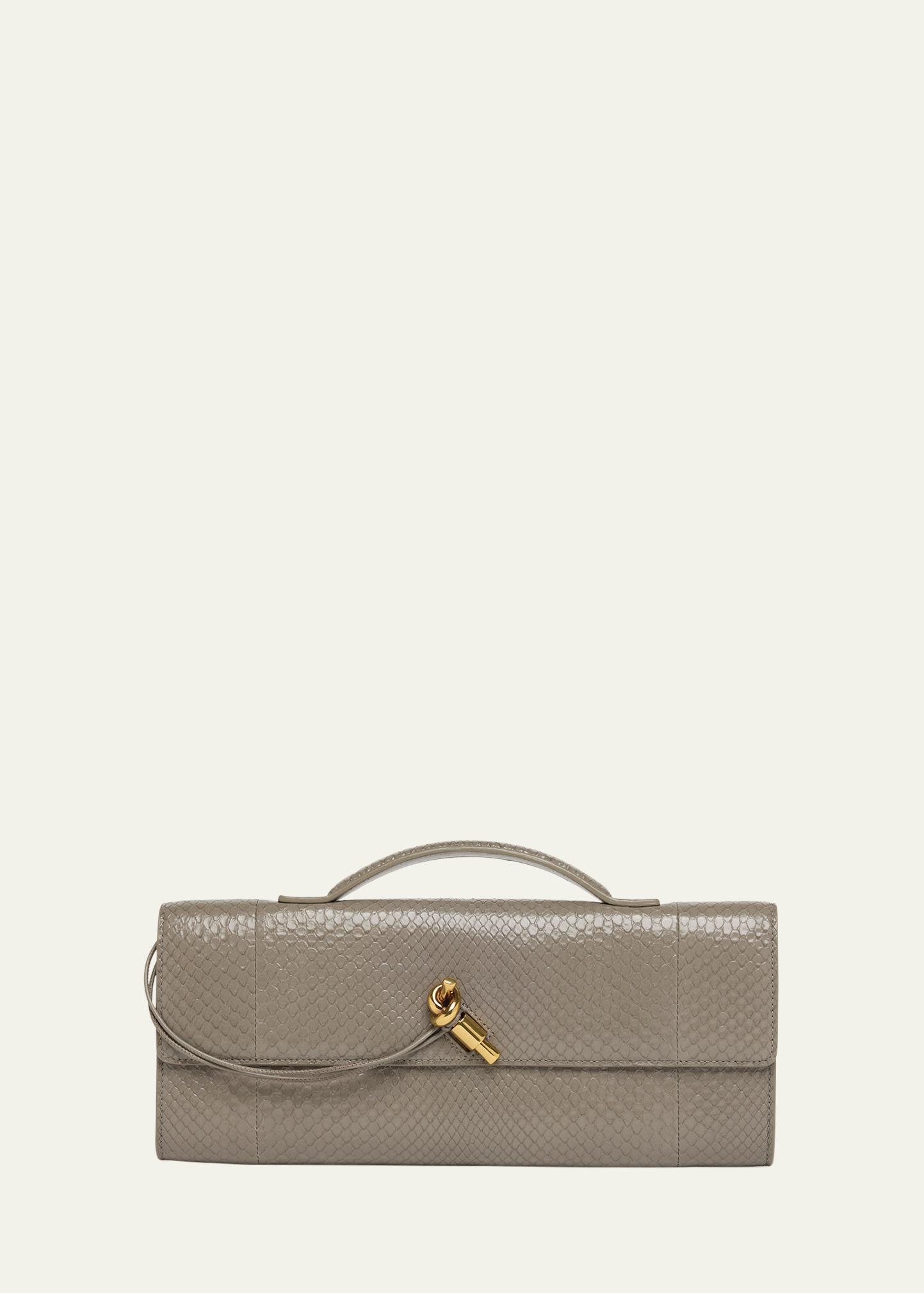 Bottega Veneta Andiamo Python Long Clutch Bag - Bergdorf Goodman