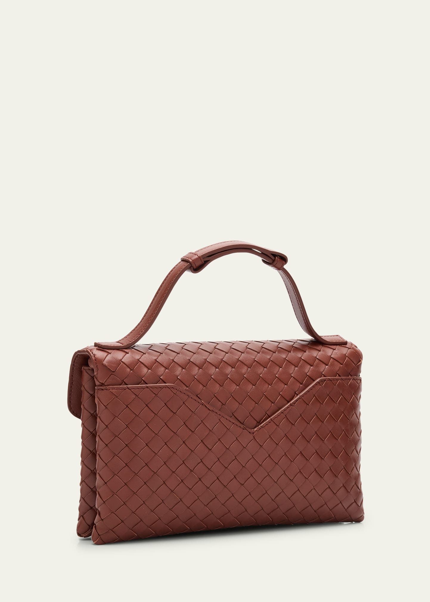 Bottega Veneta Knot Lock Leather Top-Handle Bag - Bergdorf