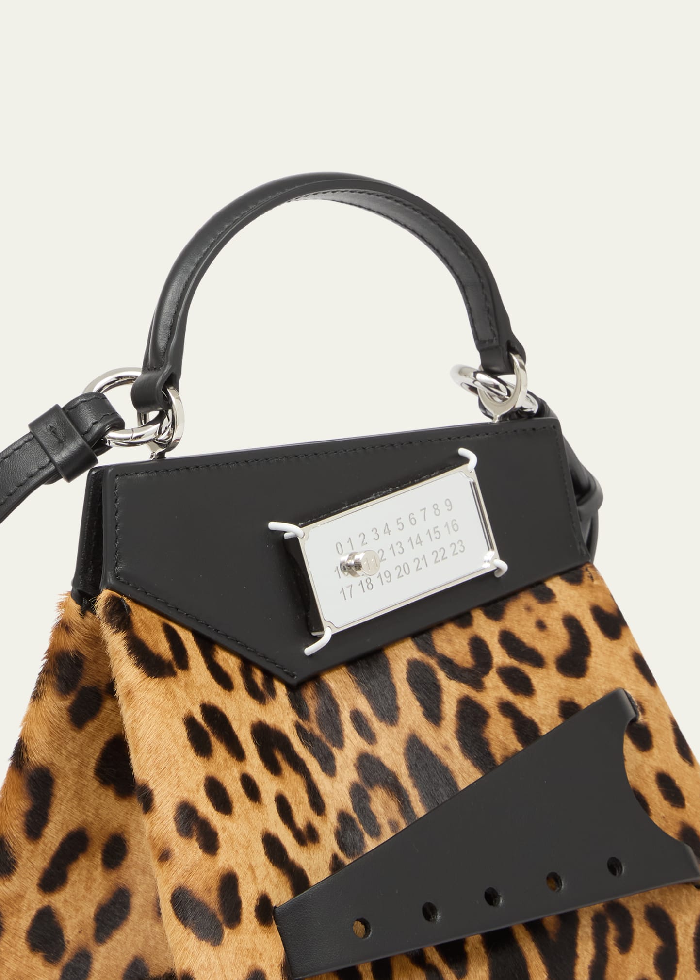 Maison Margiela Snatched Small Leopard Calf Hair Crossbody