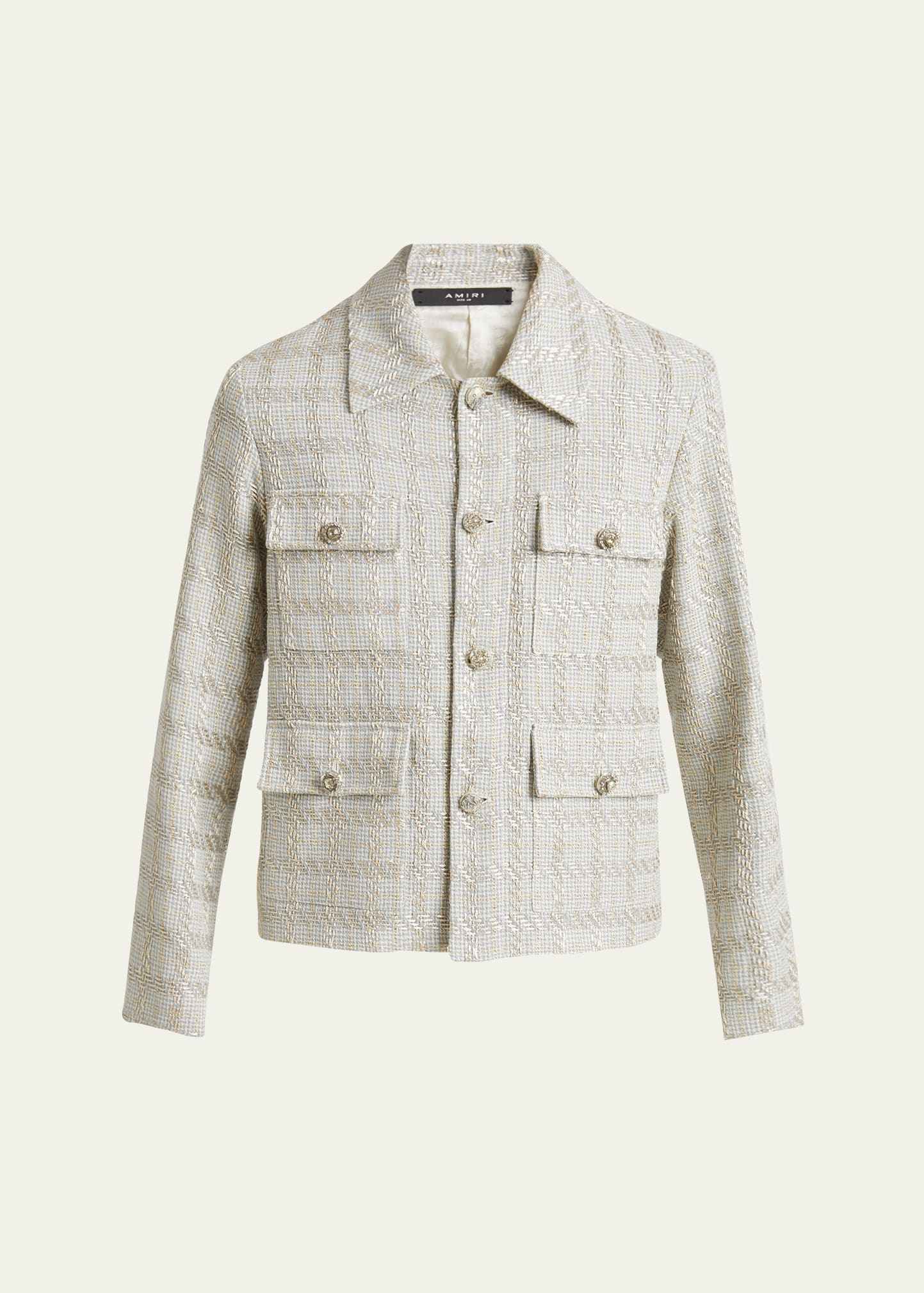 Amiri Men's Boucle Check Blouson Jacket - Bergdorf Goodman