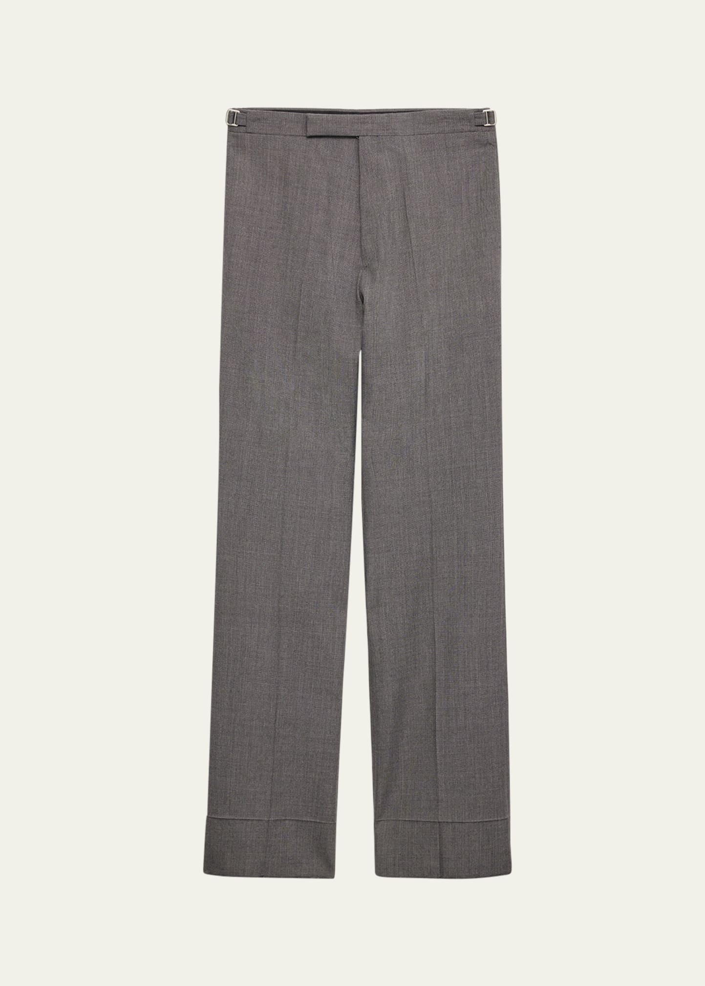 Prada Men's Technical Wool Wide-Leg Trousers - Bergdorf Goodman