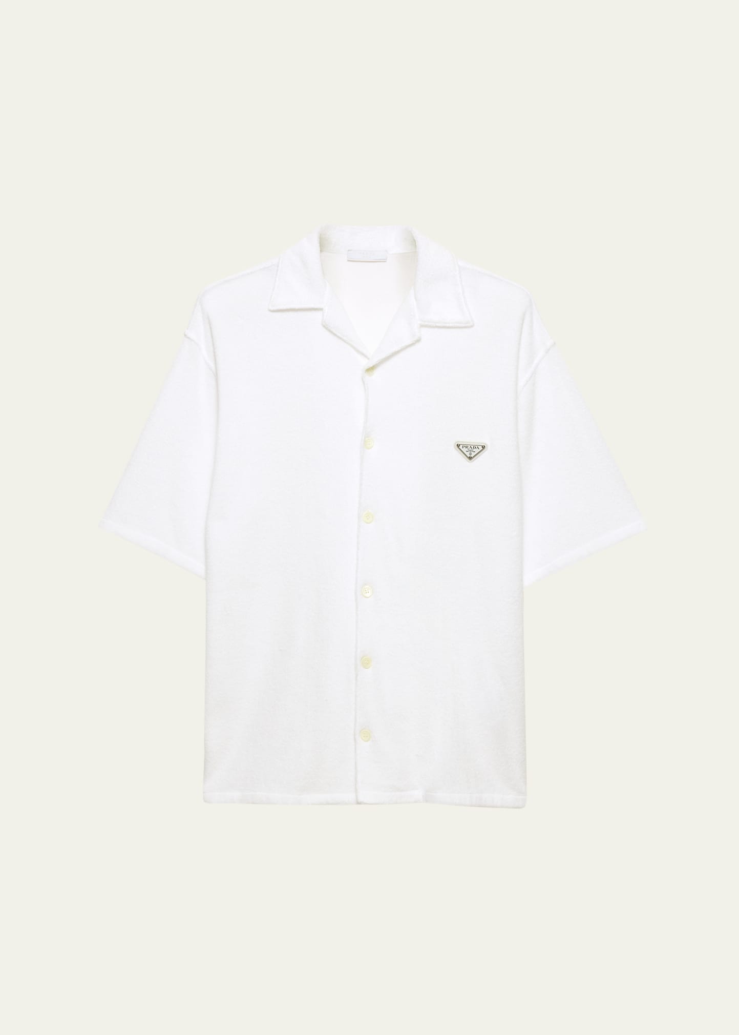 半額以下★PRADA Terry Bowling Shirt White PRADA terry cotton Unisex bowling shirt | eBay