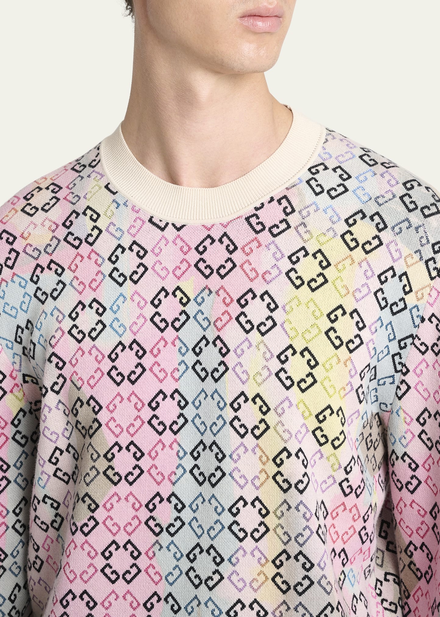 Givenchy Men's Multicolor Monogram Sweater - Bergdorf Goodman