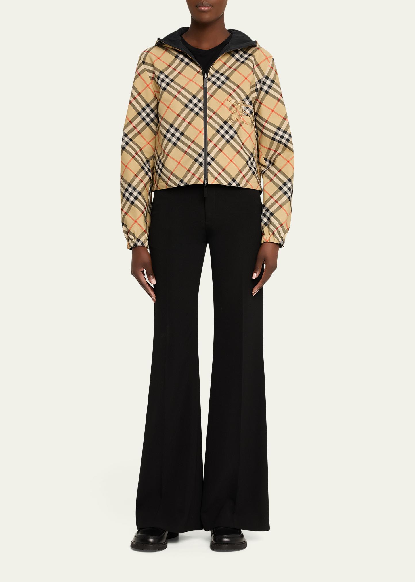 Burberry Reversible Check Crop Zip Jacket - Bergdorf Goodman