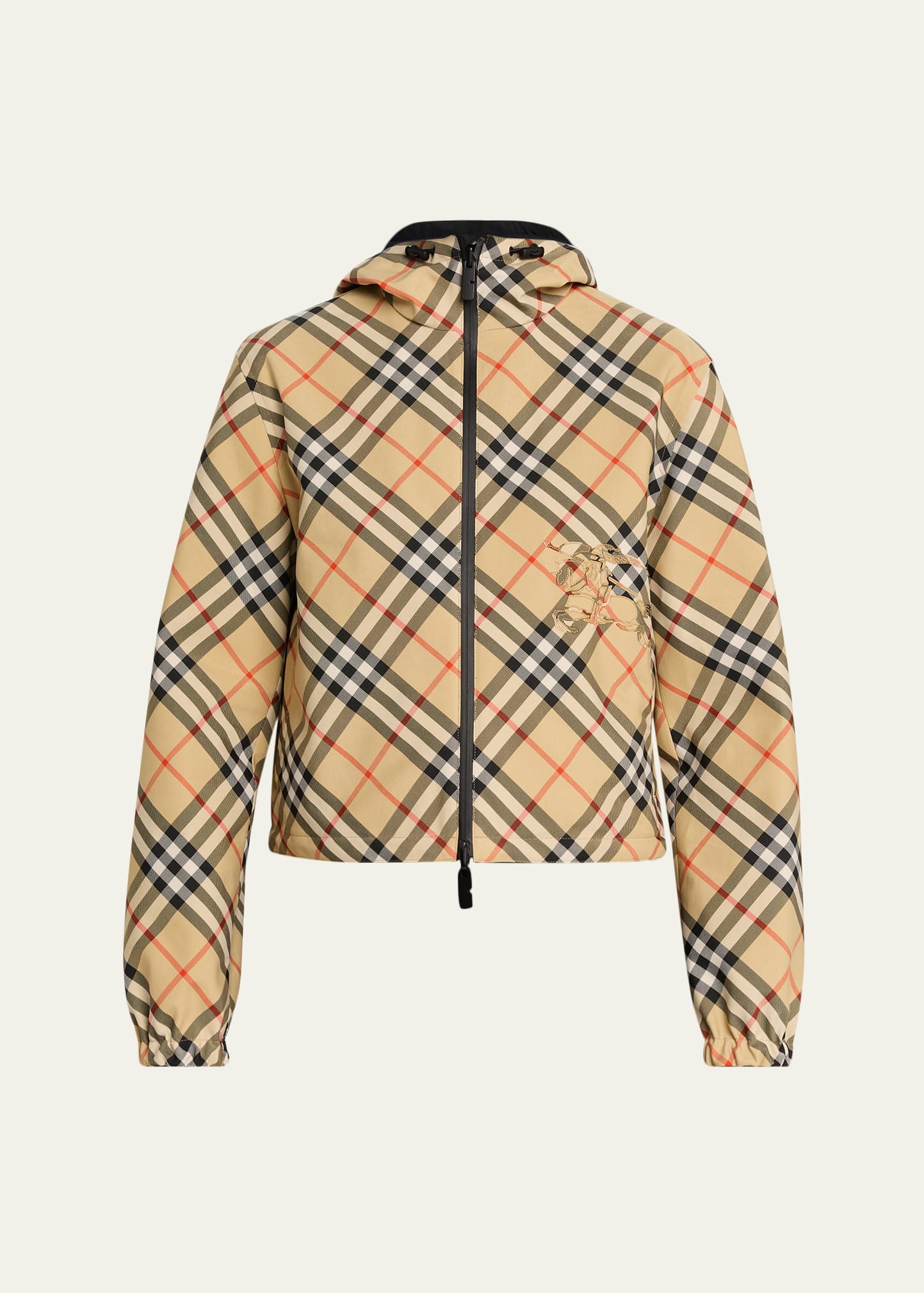 Burberry Reversible Check Crop Zip Jacket - Bergdorf Goodman