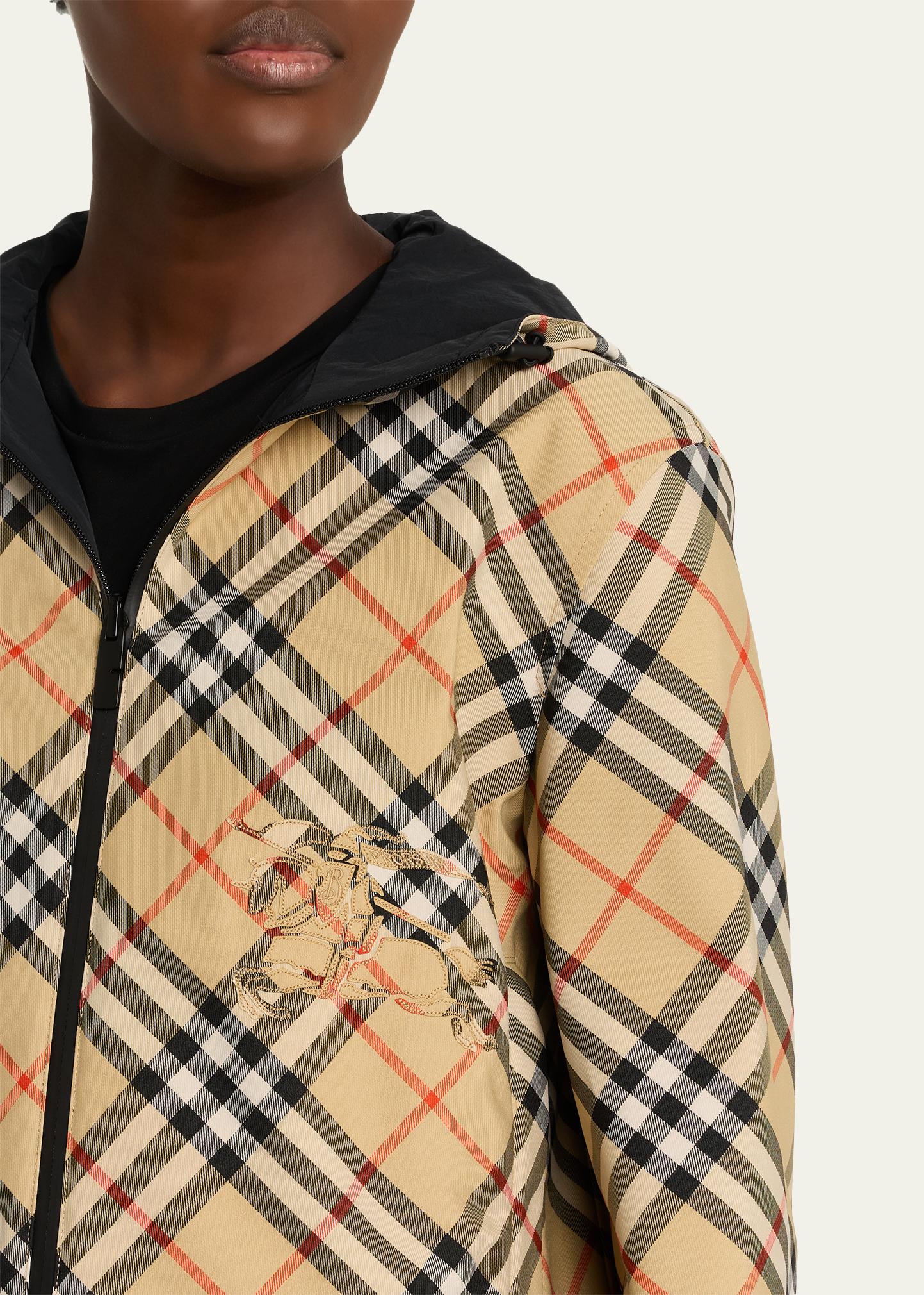 Burberry Reversible Check Crop Zip Jacket - Bergdorf Goodman