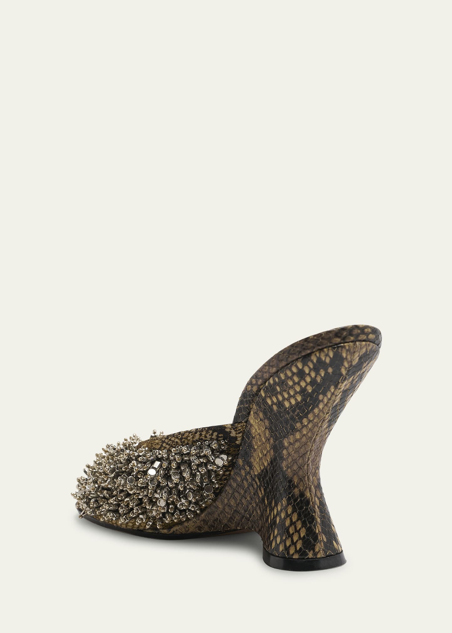 Dries Van Noten Embellished Snake-Print Wedge Sandals - Bergdorf