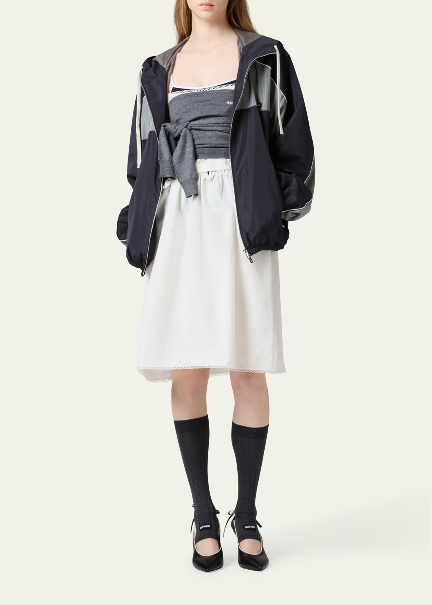 ジャケット・アウター archive MIU MIU hooded long coat MIU MIU Archive Long Coat with Hood