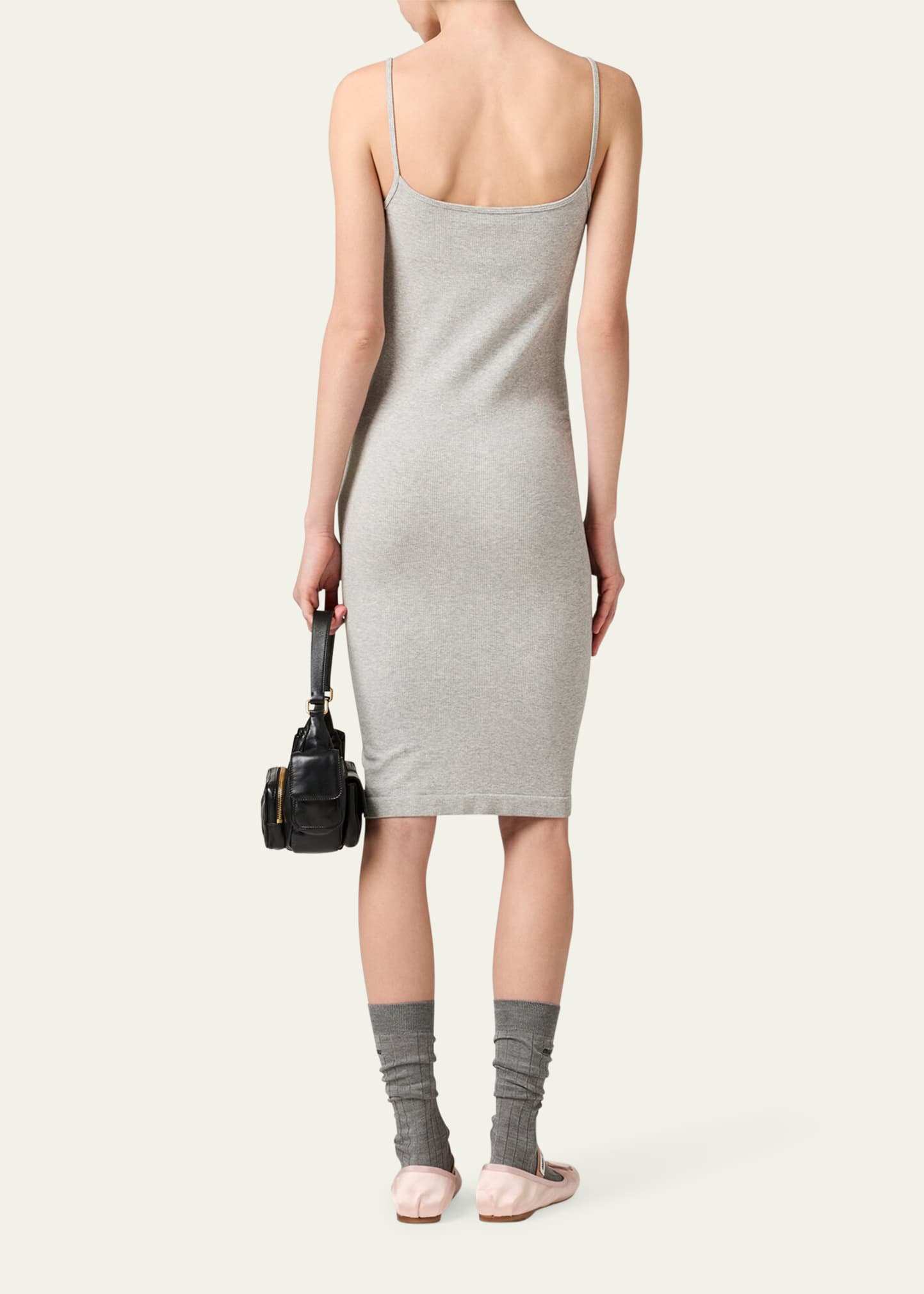 Miu Miu Knee-Length Rib Tank Dress - Bergdorf Goodman