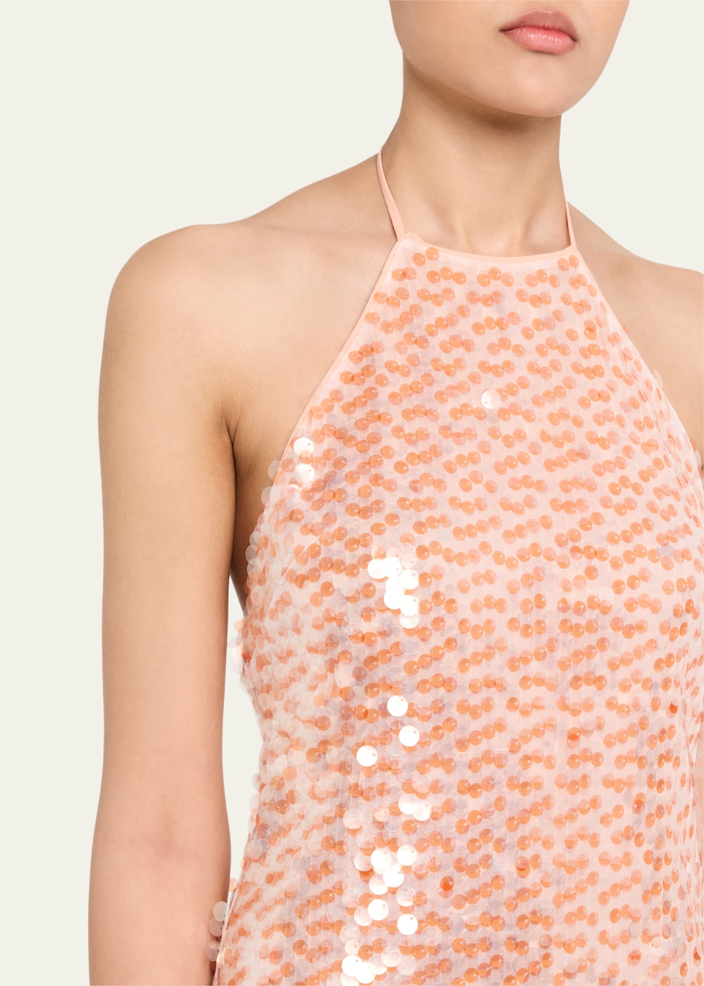 micky sequined halter shift dress