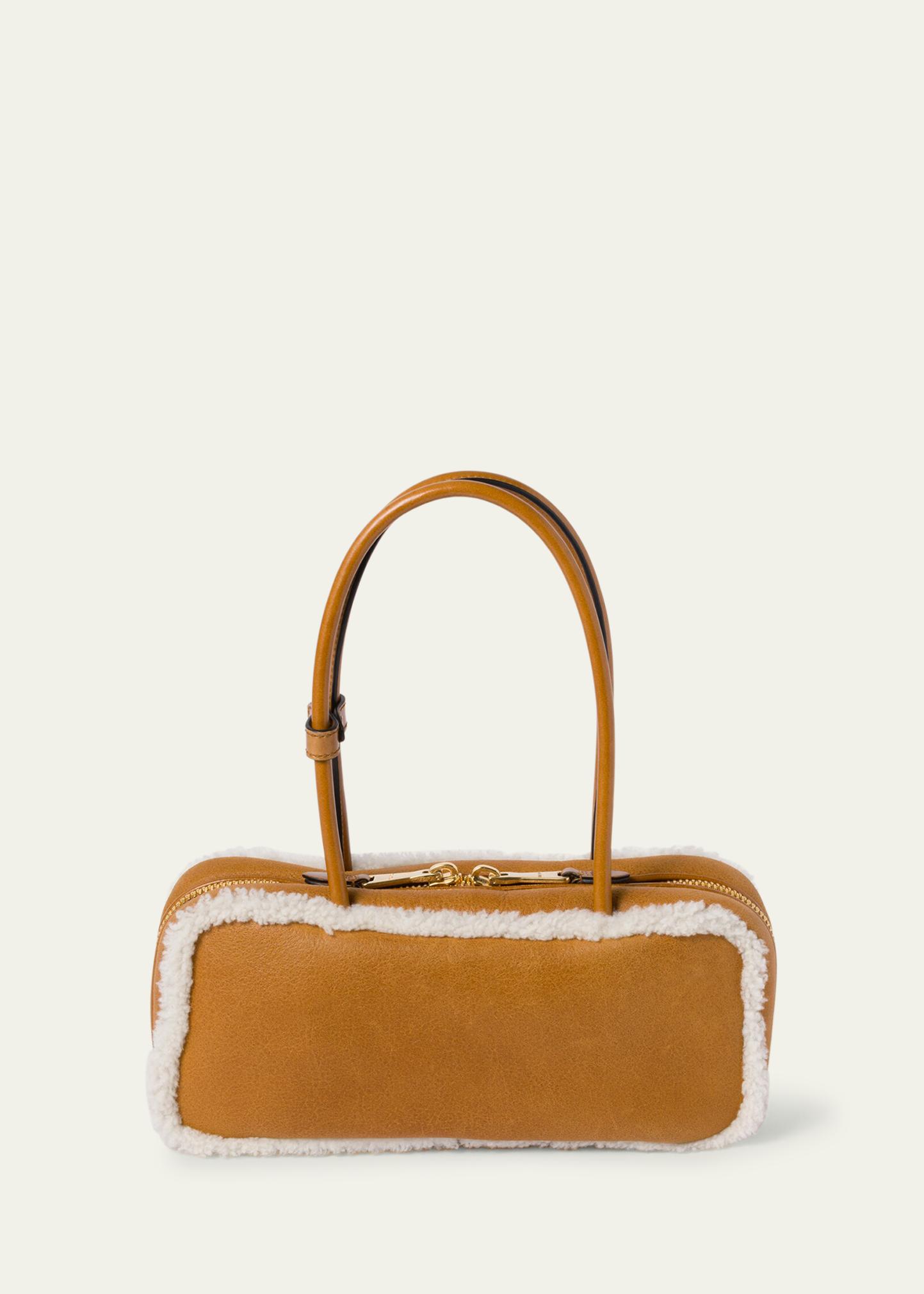 Miu Miu Beau Medium Lamb Shearling Top-Handle Bag - Bergdorf Goodman