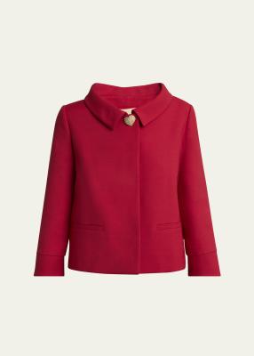 Valentino Garavani Crepe Couture Heart Button Jacket - Bergdorf