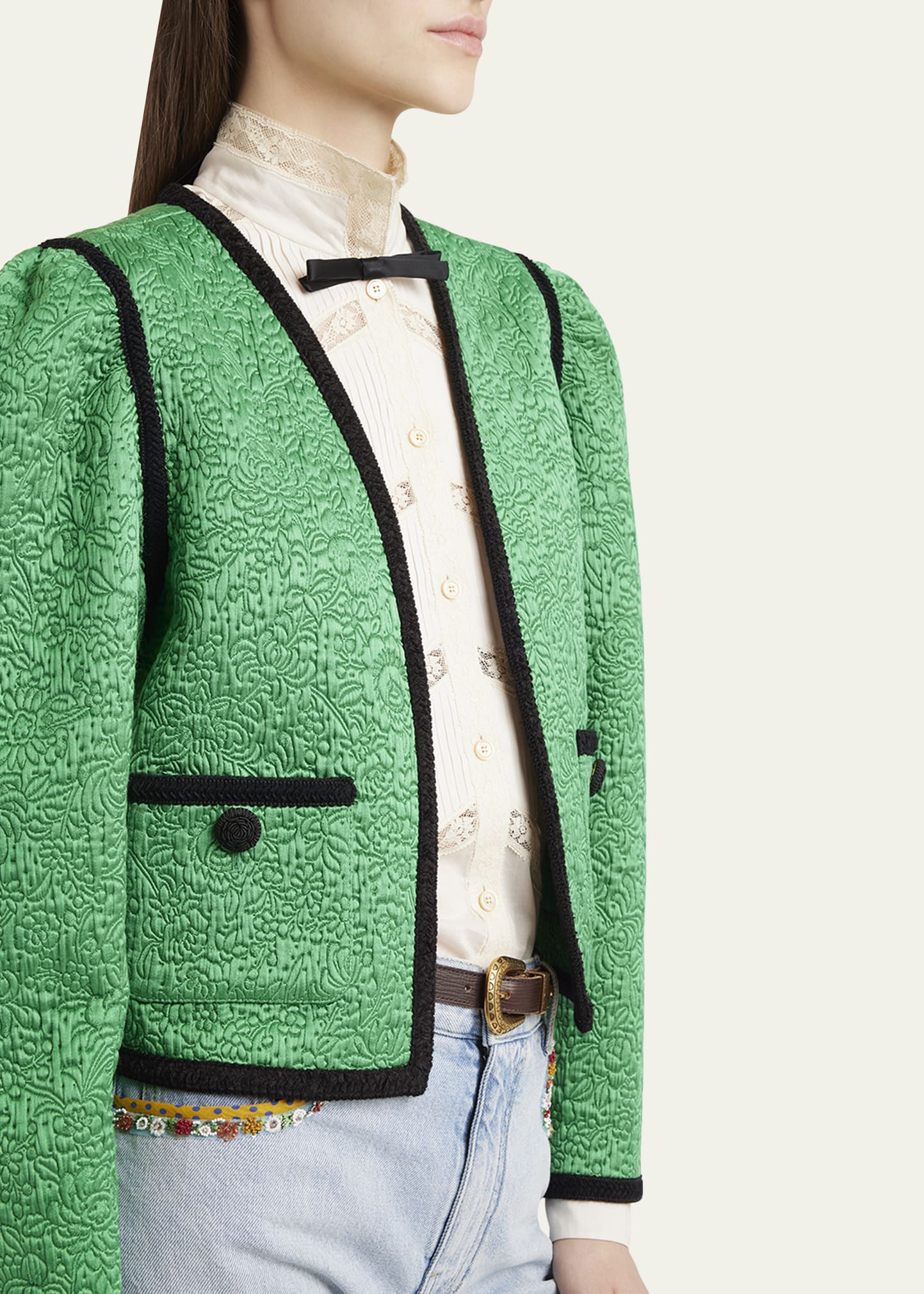 Valentino Garavani Floral Quilted Jacket - Bergdorf Goodman