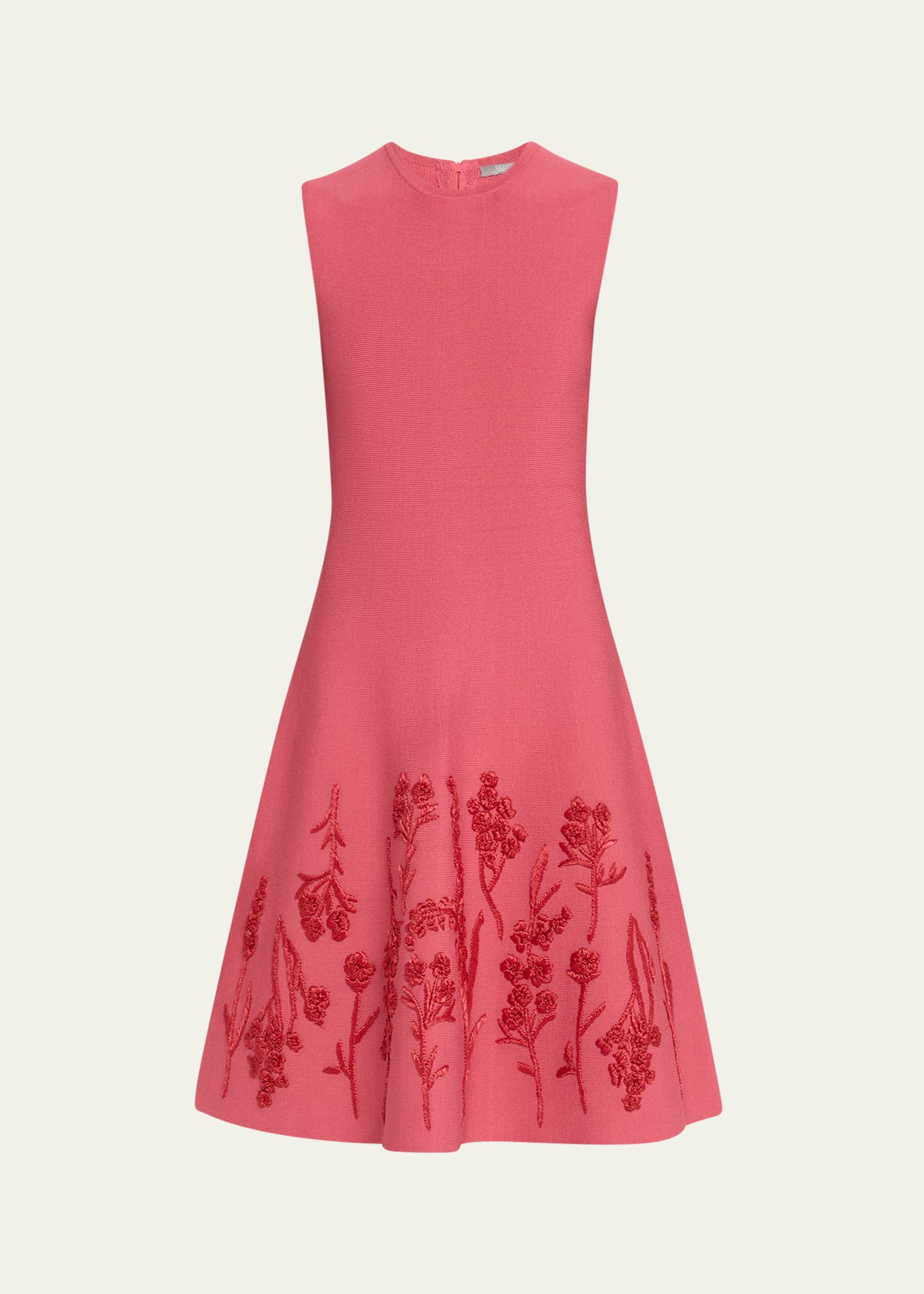 Lela Rose Floral Embroidered Sleeveless Mini Dress - Bergdorf Goodman