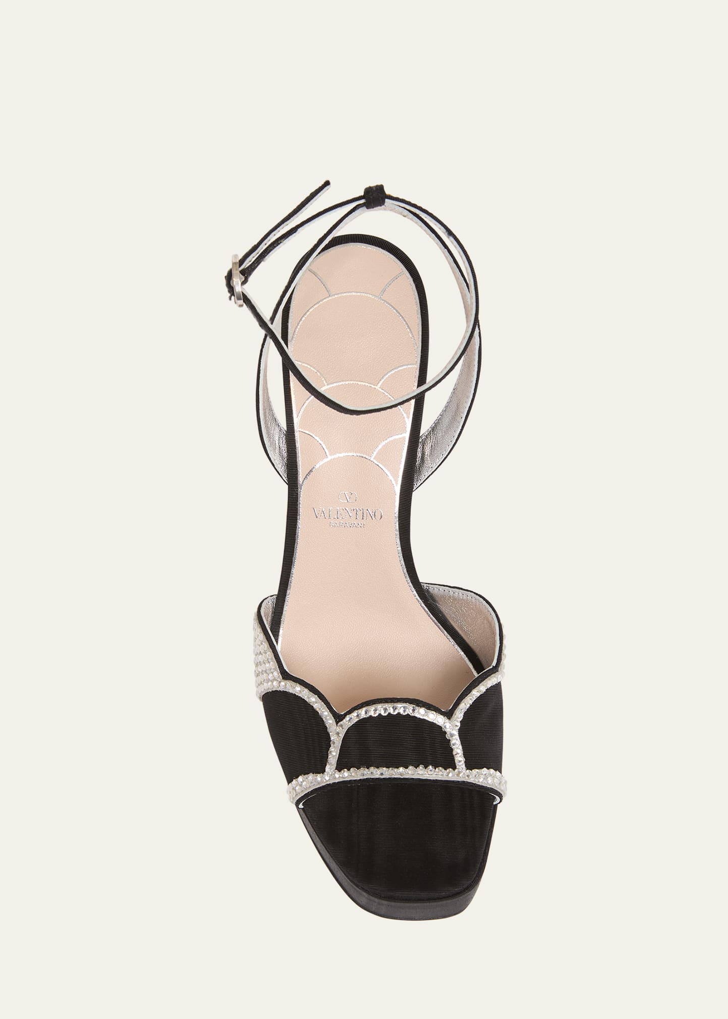 Valentino Garavani Bowow Strass Scallop Platform Sandals