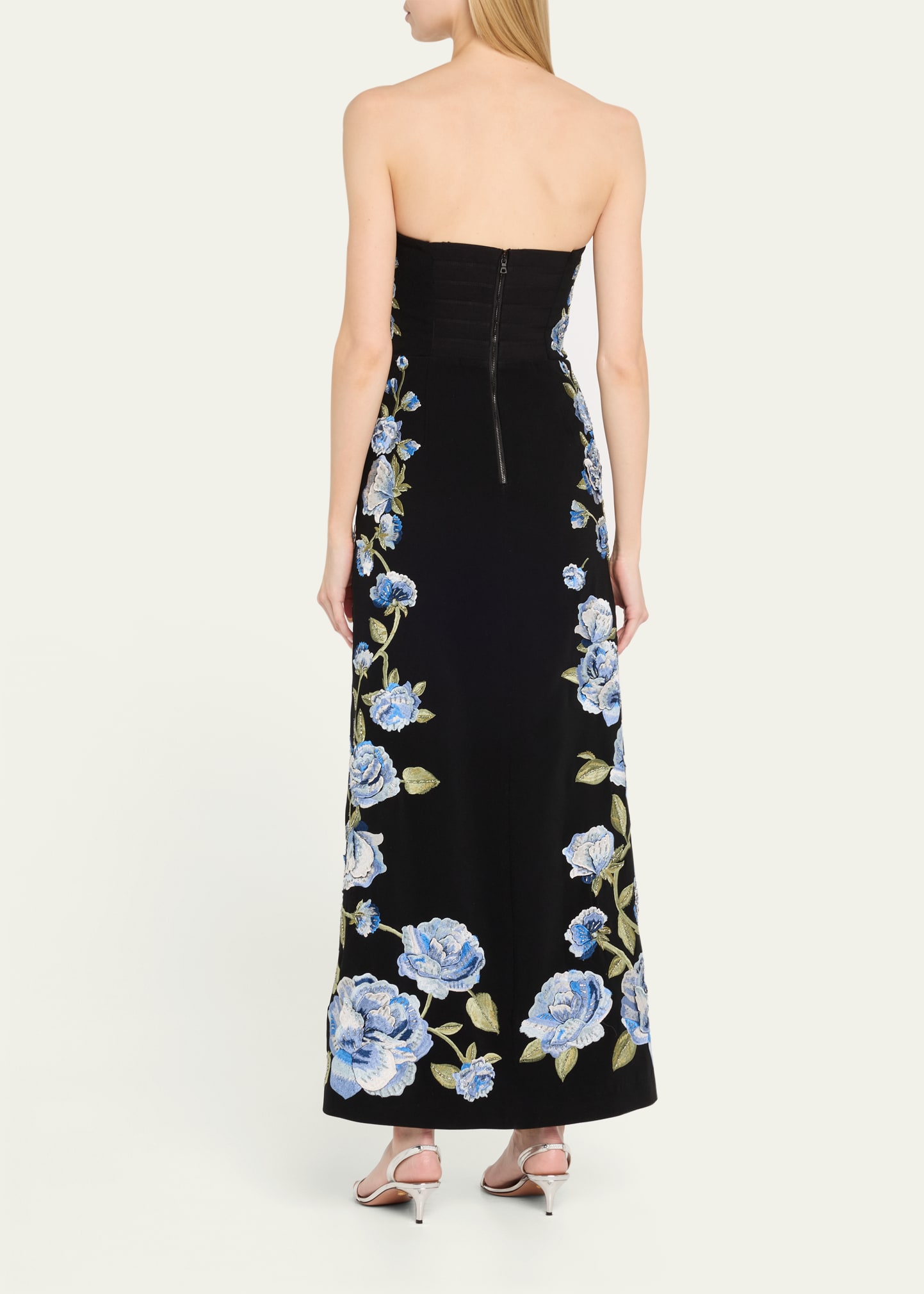 【Alice+Olivia】JERI 花柄 オーバースカート付き ロンパース Jeri Overskirt Romper In Black | Alice + Olivia