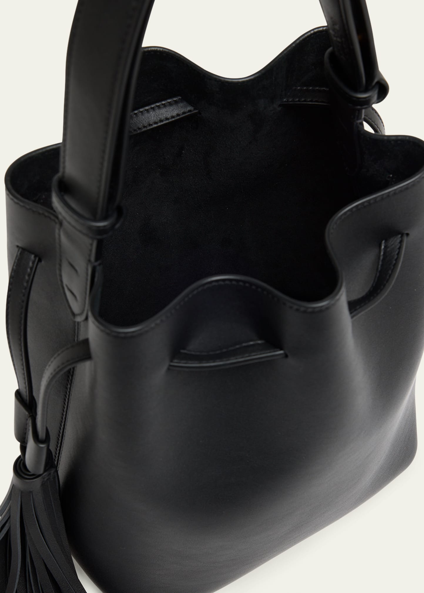 Valentino Garavani So Seau Tassel Leather Bucket Bag