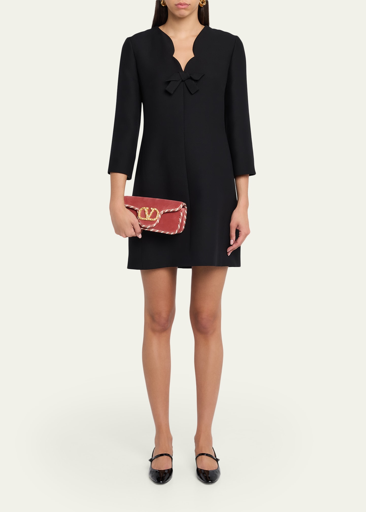 Valentino Garavani Loco VLOGO Velvet Clutch Bag - Bergdorf Goodman