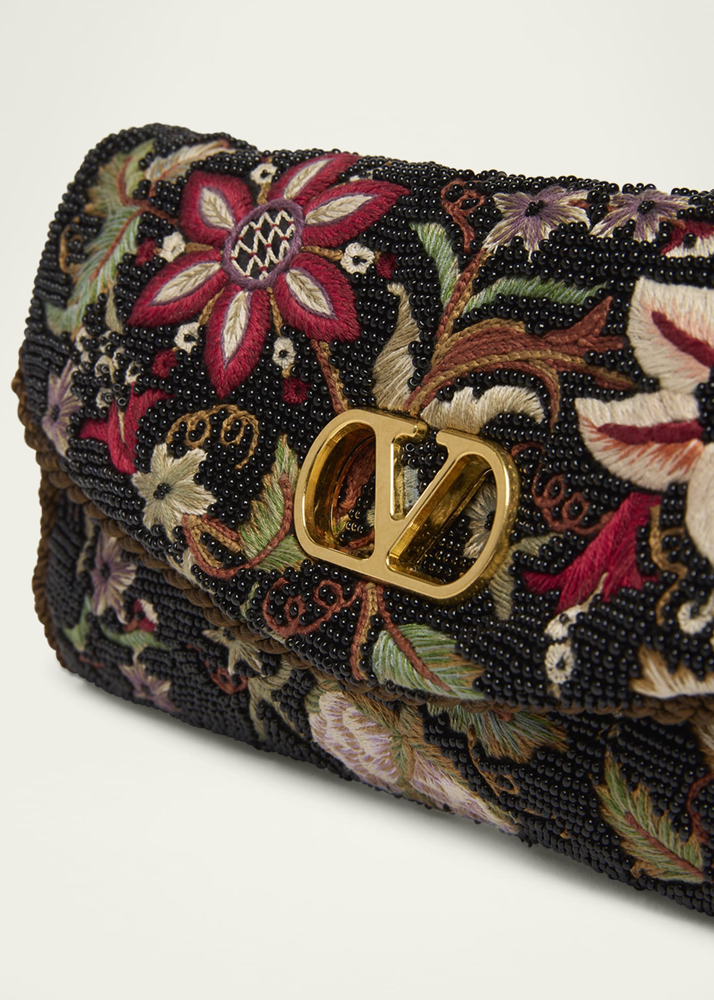 Valentino Garavani Vain Floral Beaded Shoulder Bag - Bergdorf Goodman