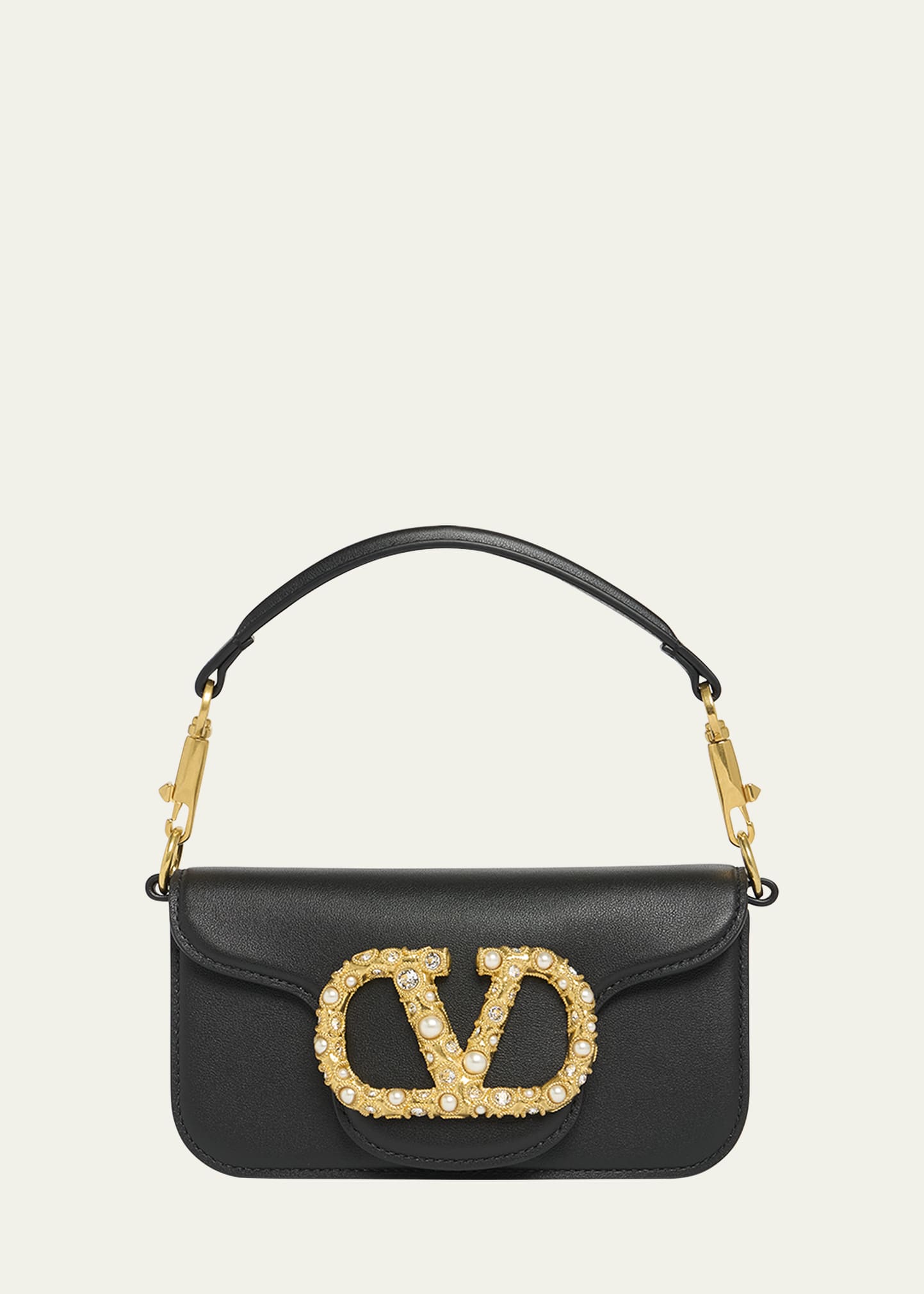 Valentino Garavani Loco Studded VLOGO Small Leather Shoulder Bag