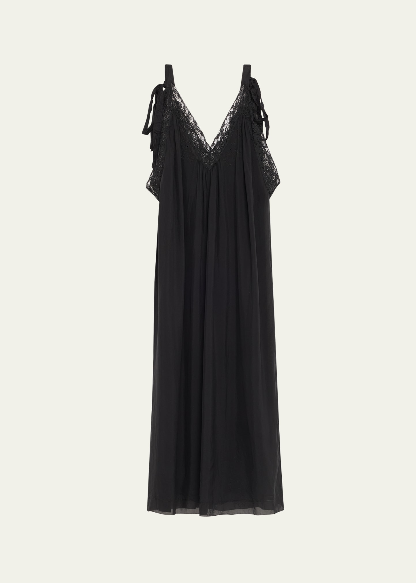 Chloe Lace-Trim Sleeveless Midi Slip Dress - Bergdorf Goodman