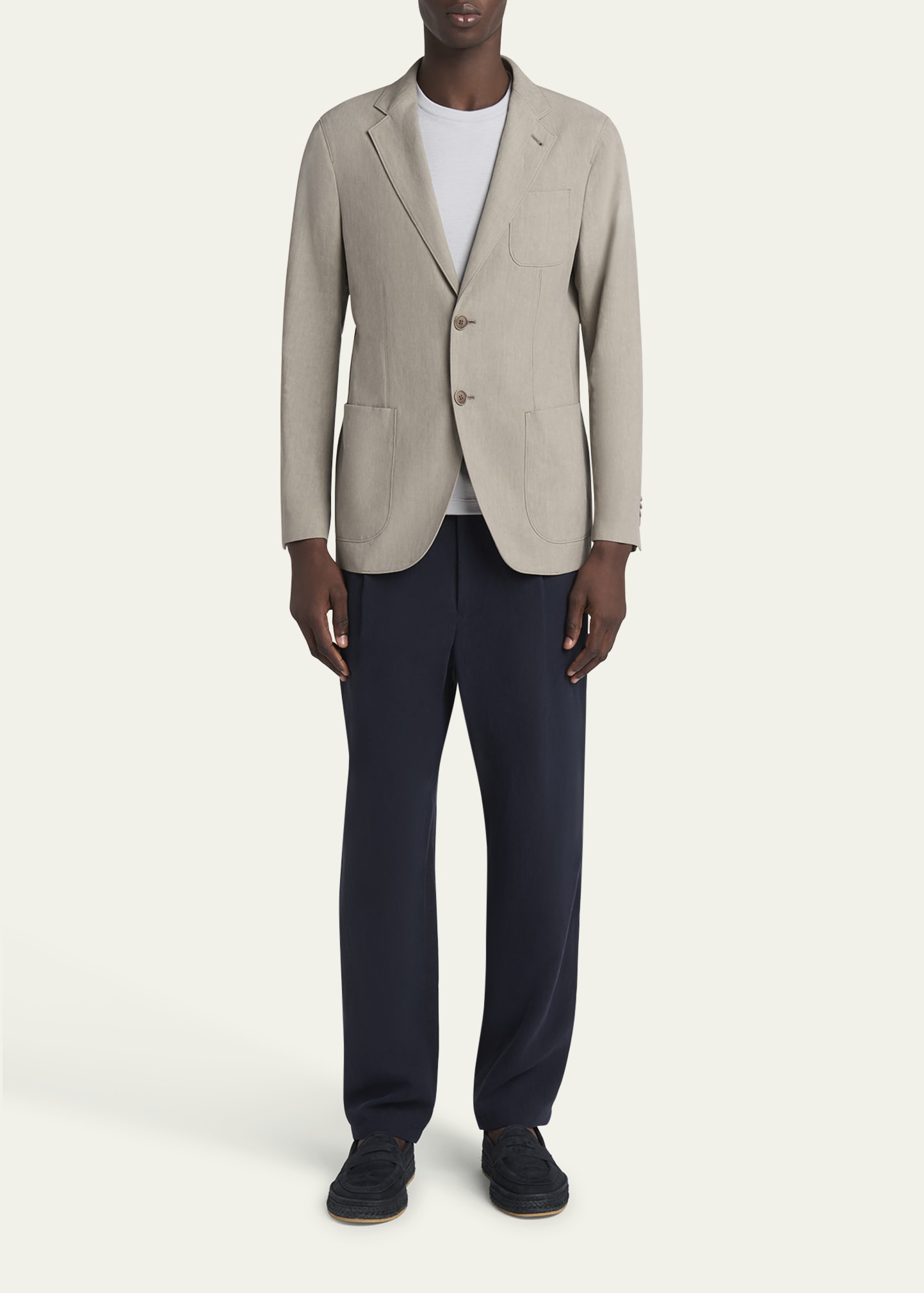 Giorgio Armani Men's Linen Upton Jacket - Bergdorf Goodman