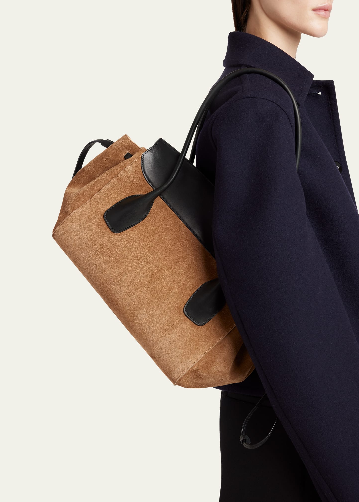 Jil Sander Voyage Small Suede Shoulder Bag - Bergdorf Goodman