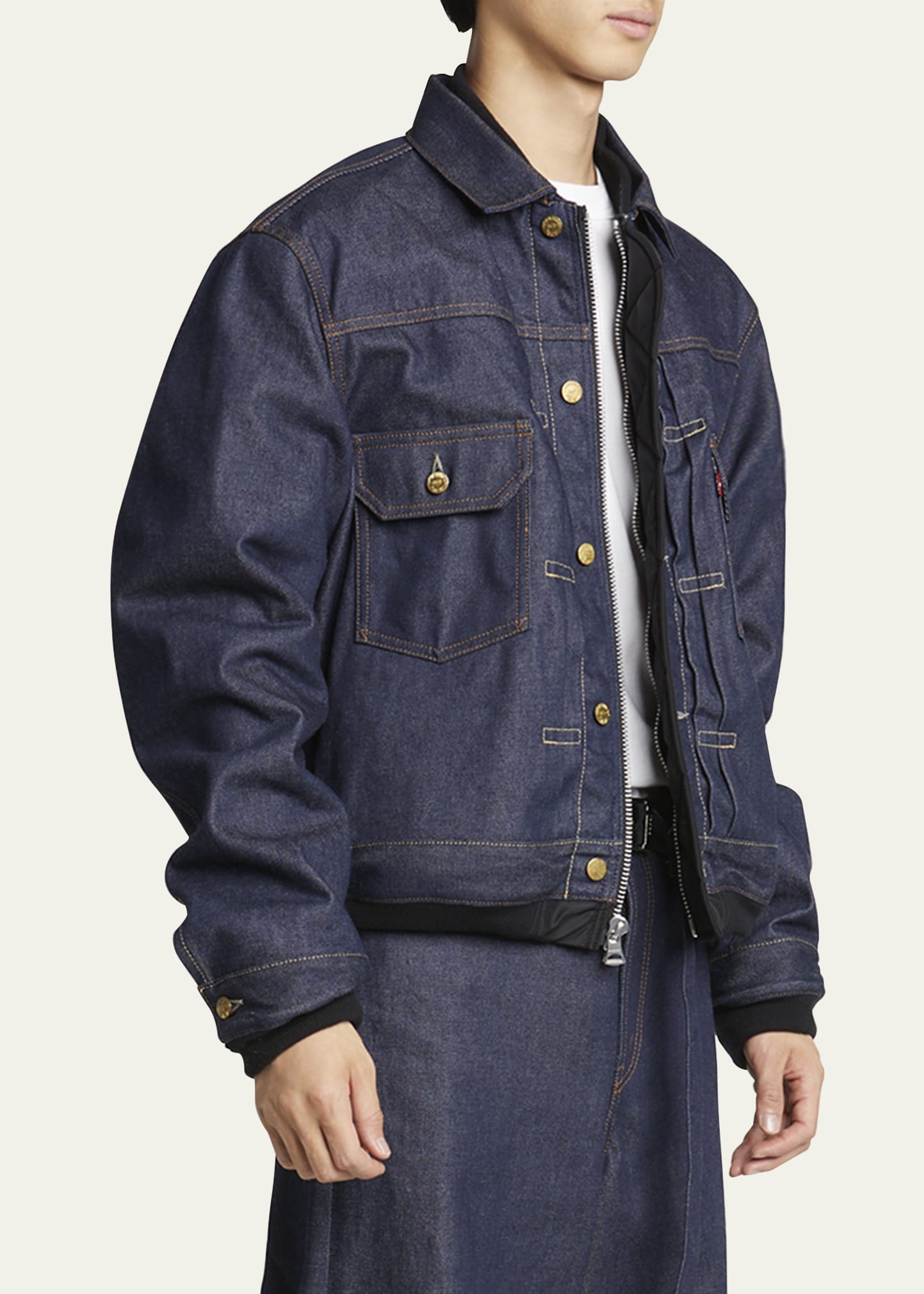 Levi's® sacai Men's Denim Jacket Indigo Levi's® X Sacai Men's Denim Jacket - Dark Wash | Levi's® US