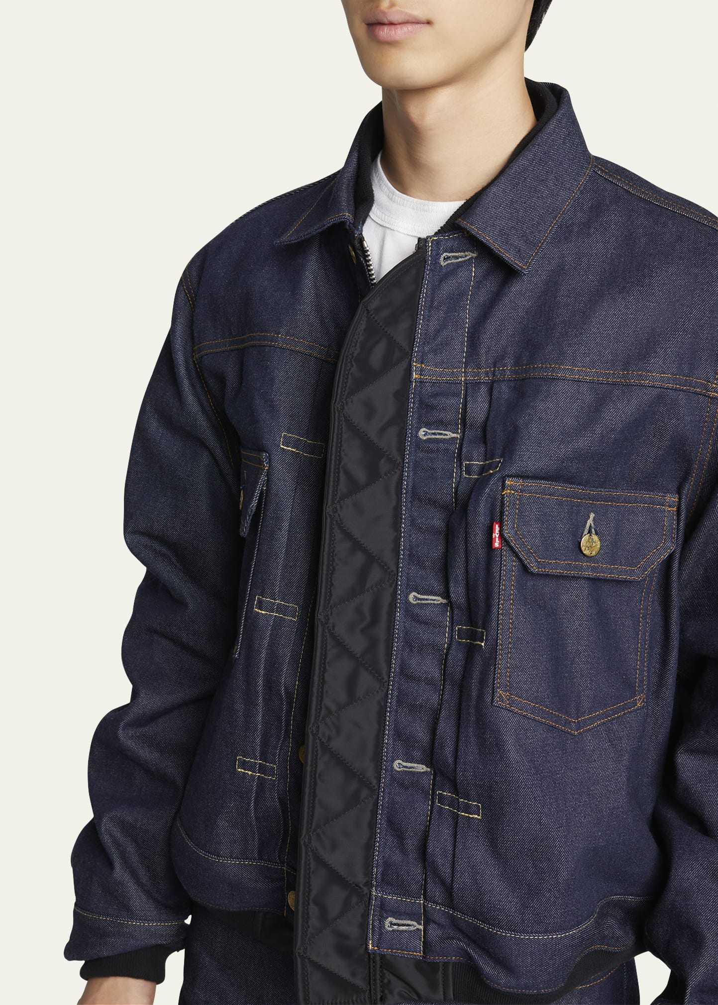 SACAI Men's Reversible Matelasse Denim Jacket - Bergdorf Goodman